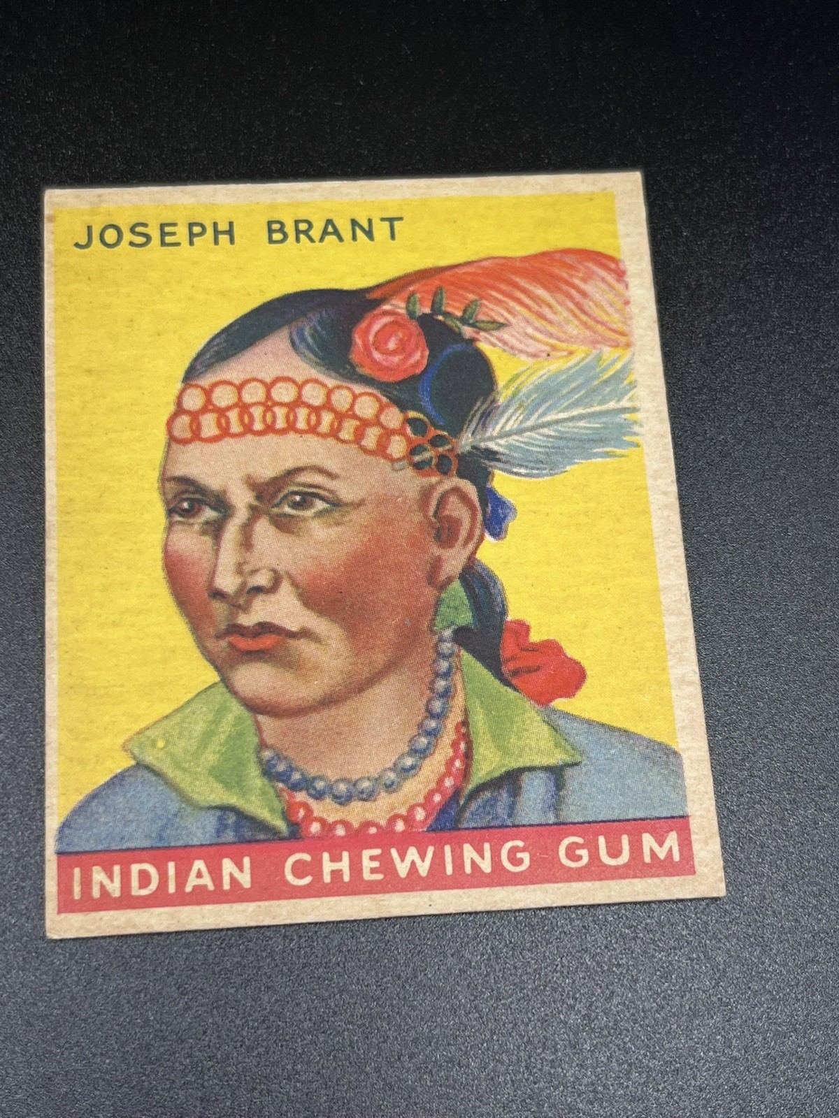 1933 Goudey Indian Gum R73 #27 Joseph Brant 192 Back Vintage Card