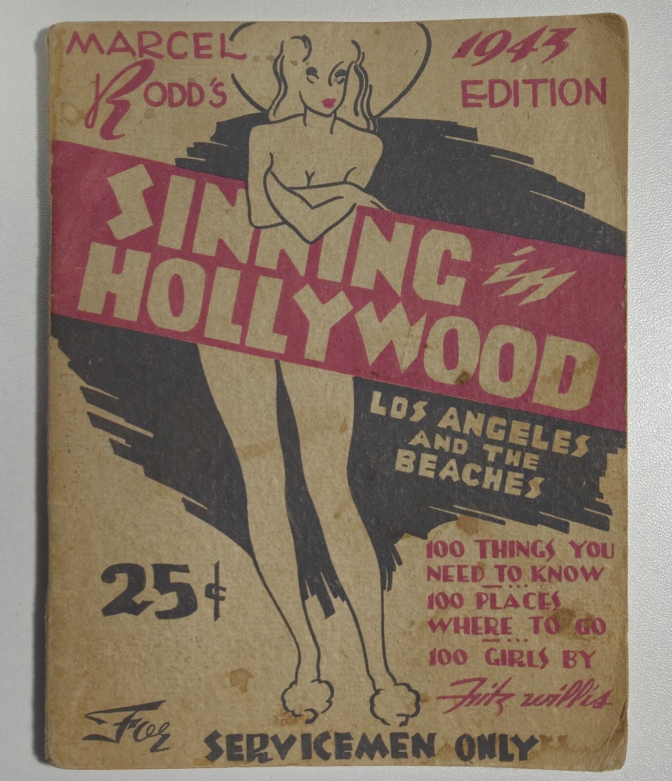 Marcel Rodd's Sinning In Hollywood 1943 Edition For Servicemen Only Vintage RARE Marcel Rodd's Sinning In Hollywood 1943 Edition For Servicemen Only Vintage RARE