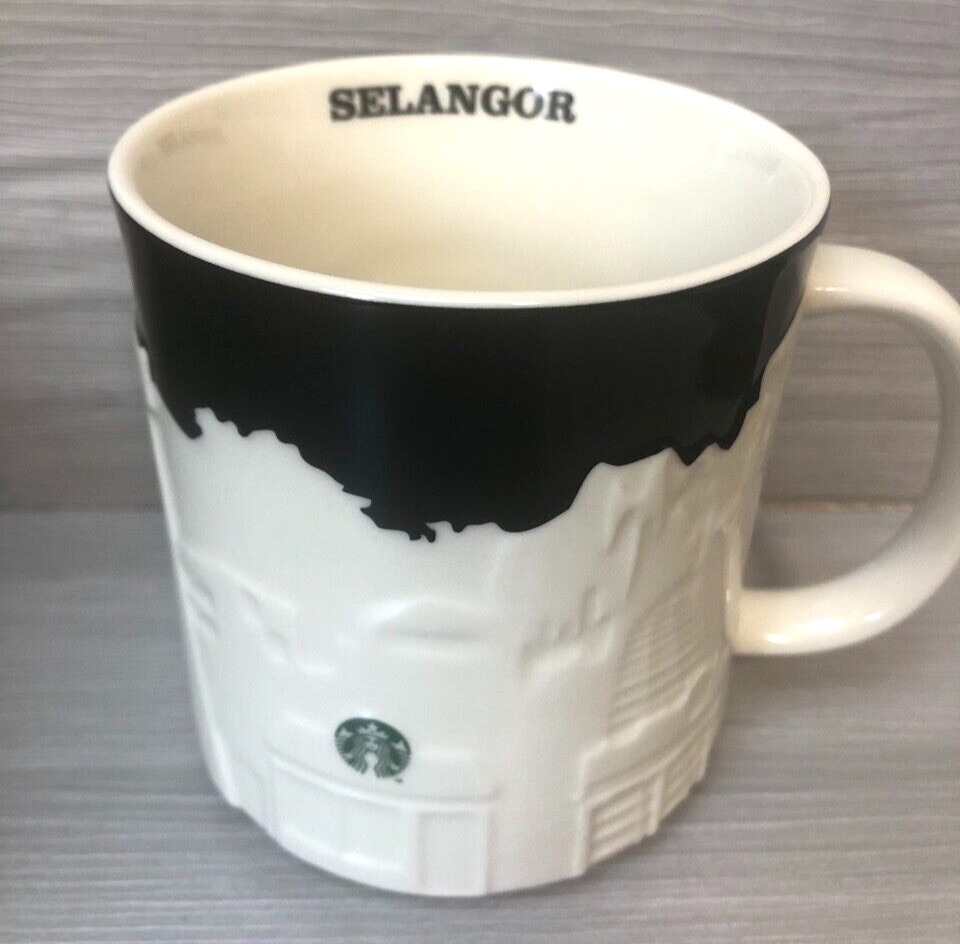 SELANGOR Malaysia Starbucks coffee Cup Mug 16oz Relief 3D Collector New