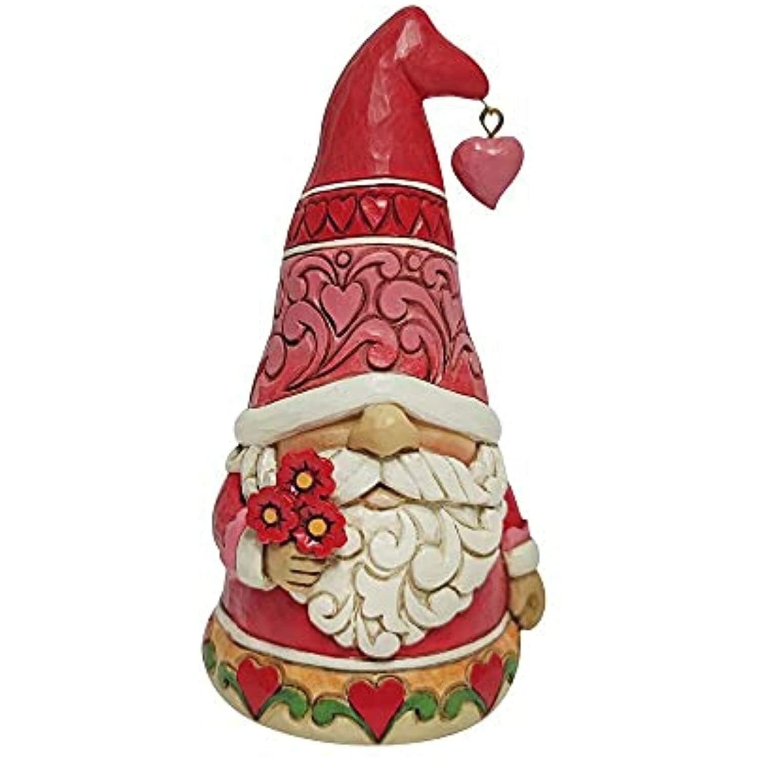 Jim Shore Heartwood Creek Love Gnome with Red Hearts Hat Valentine\'s Day 6010272