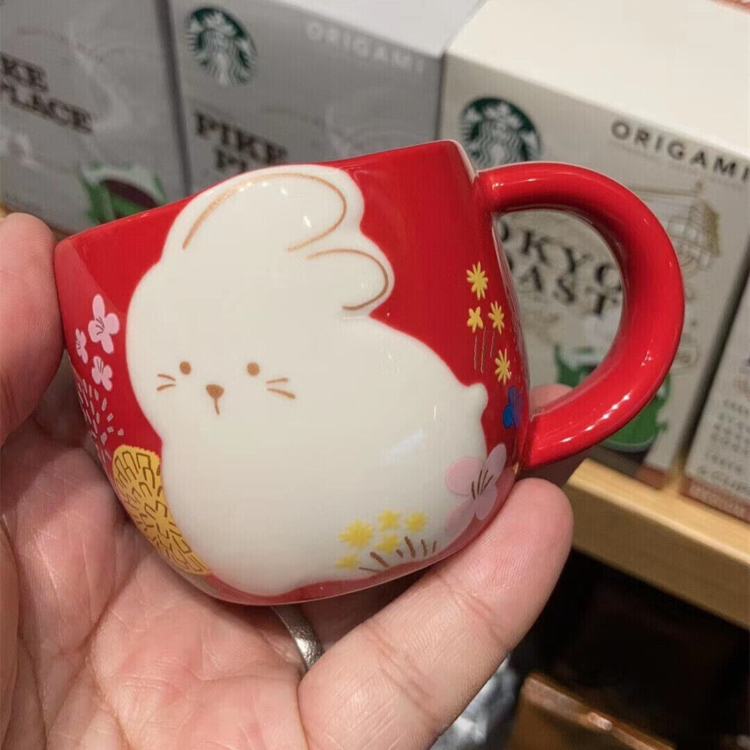 Starbucks China 2023 Year Of The Rabbit 3oz/12oz rabbit Ceramic Mug Cup