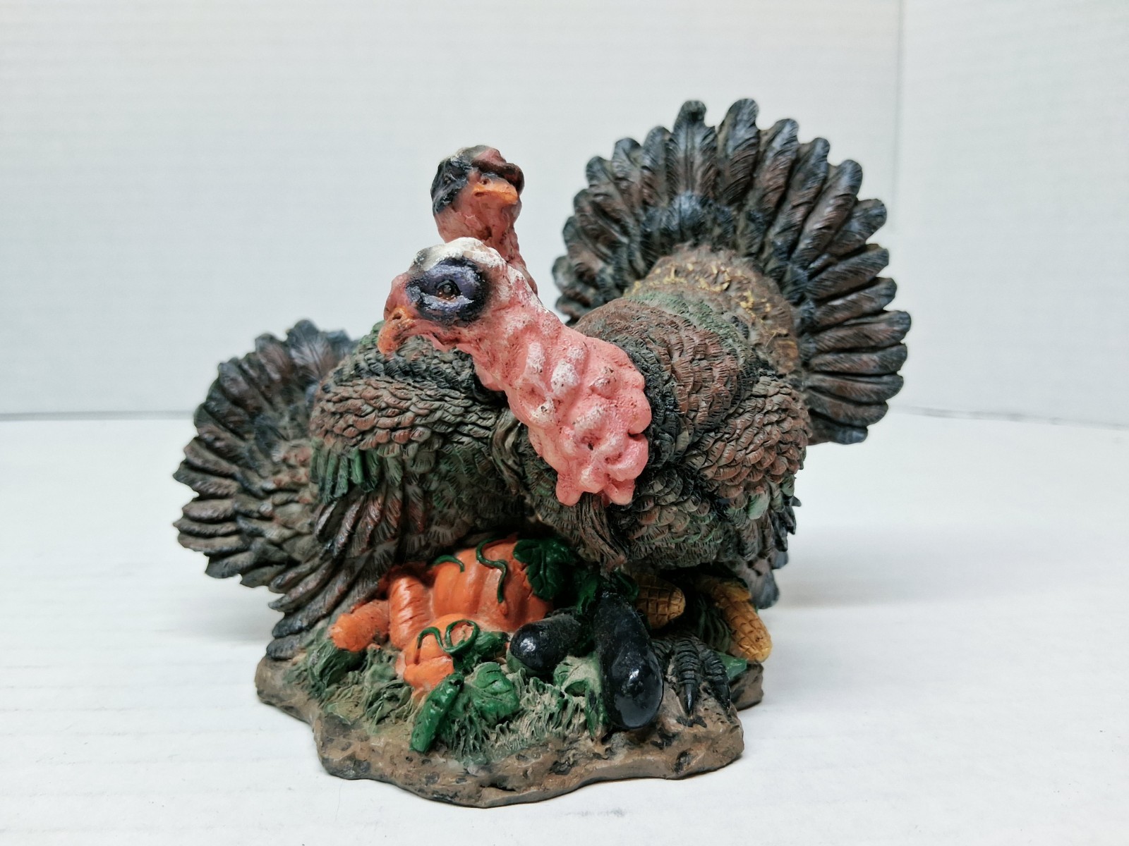 Vintage K's Collection Two Turkeys Figurine Resin Figurine Thanksgiving holiday