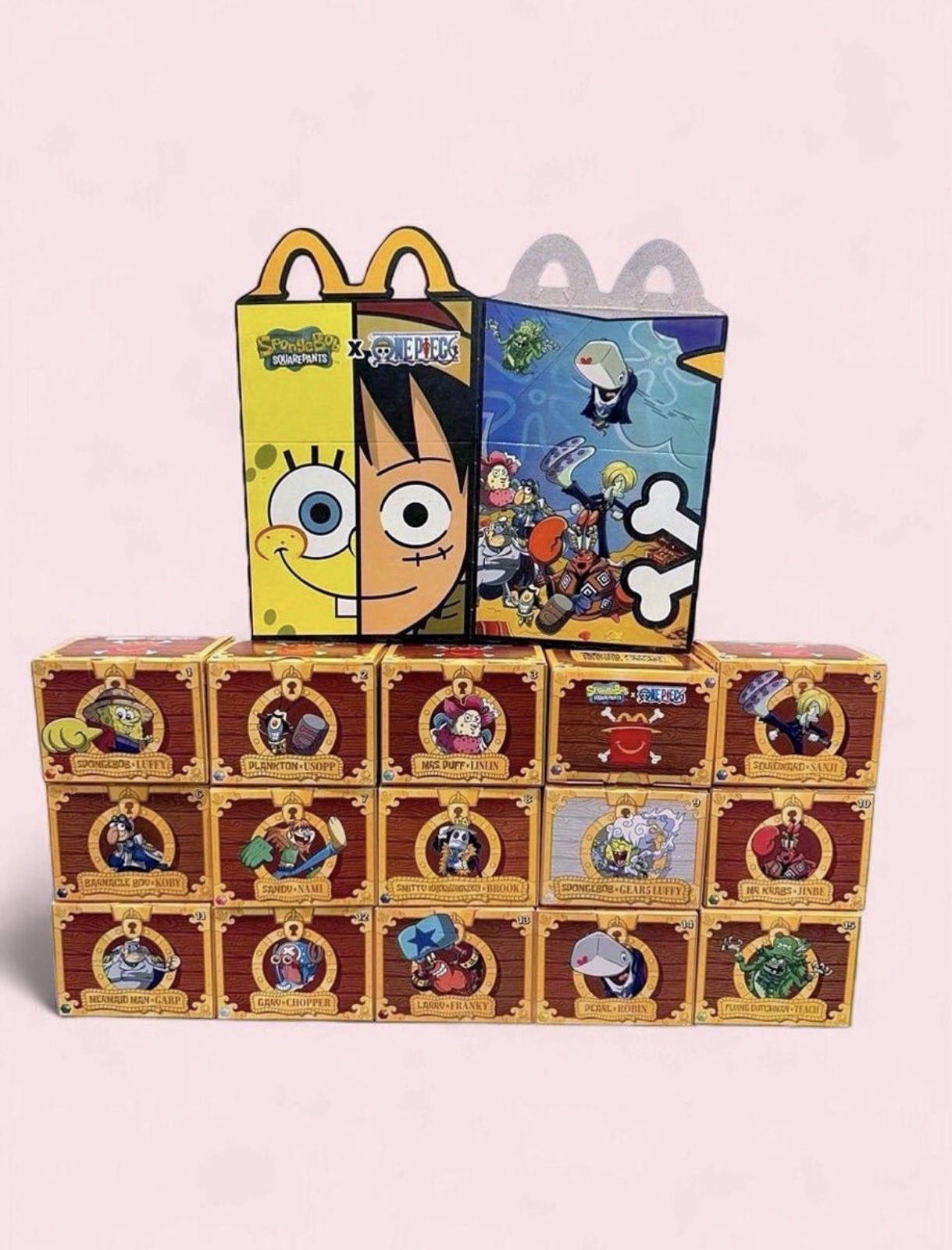 One Piece x SpongeBob Collectible McDonald’s full set Of 15 