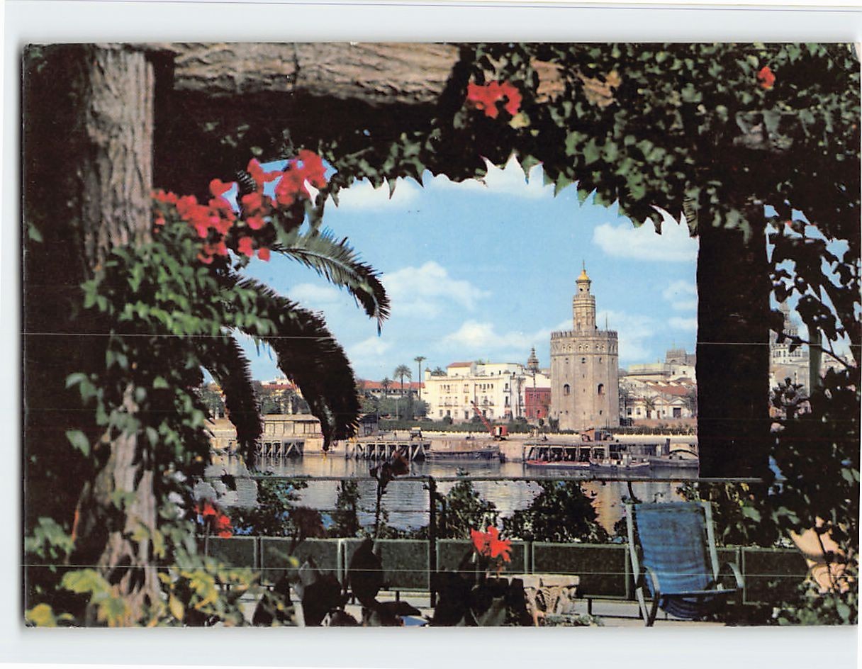 Postcard La Torre del Oro Seville Spain