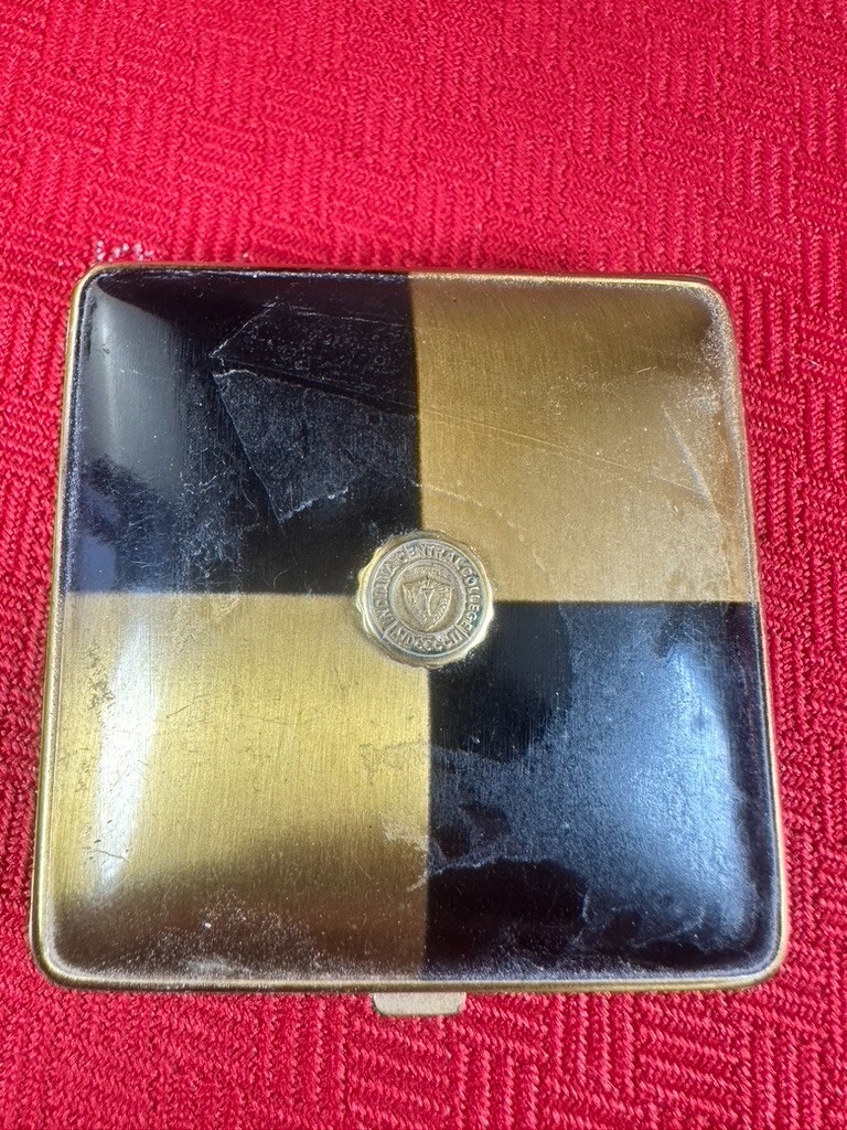 VTG Original Art Deco Clarice Jane Powder Compact Indiana Central College VTG Original Art Deco Clarice Jane Powder Compact Indiana Central College