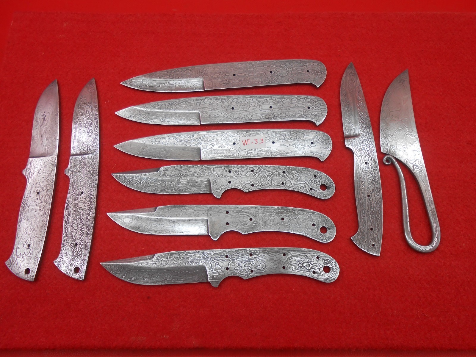 10Pcs Lot Of Damascus Steel Custom Handmade Knife Blade Blank For Supply S8519