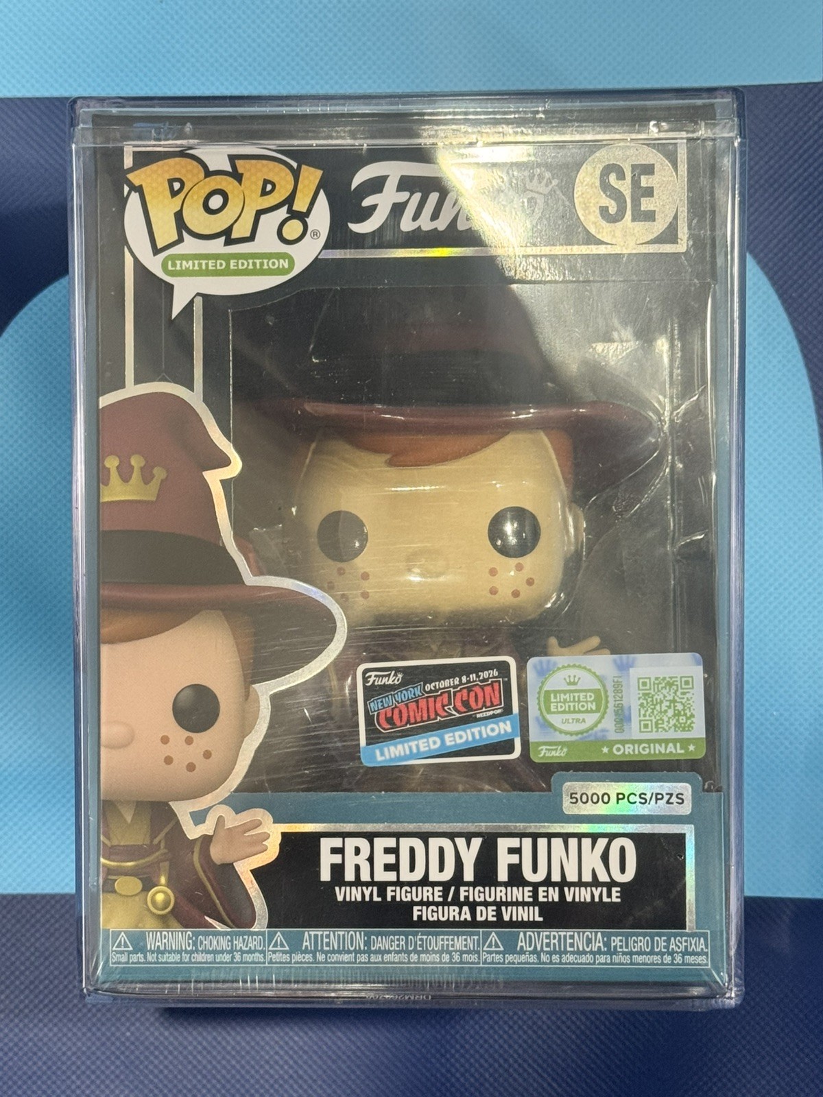 Funko Pop Ultra Pop Freddy Funko Wizard LE5000 NYCC 2026 Con Sticker In Hand Funko Pop Ultra Pop Freddy Funko Wizard LE5000 NYCC 2026 Con Sticker In Hand