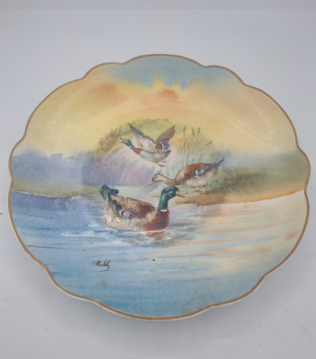 Vintage L.R.L Hand Painted Plate - \