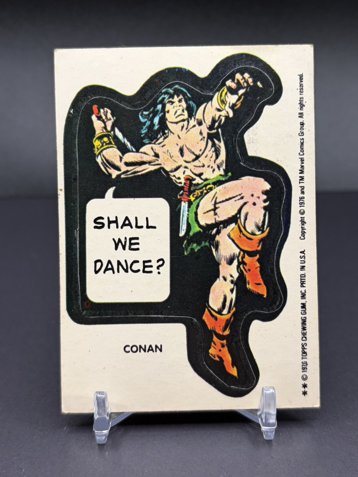 1976 Topps Marvel Super Heroes Stickers - Conan Trading Card