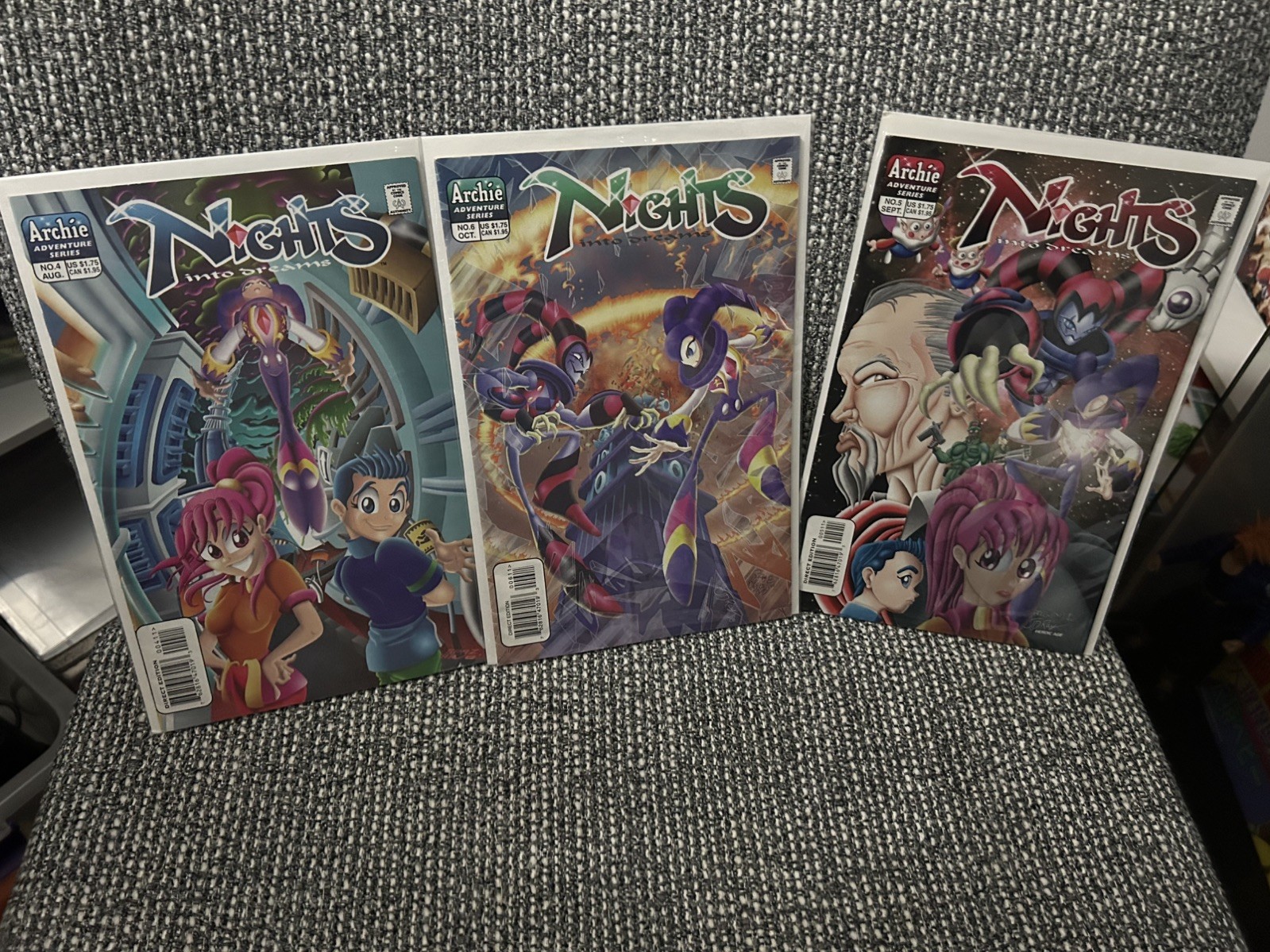 Nights into Dreams Vol.1 #4 #5 #6 lot - 1998 - Archie Comics Sega Sonic comic