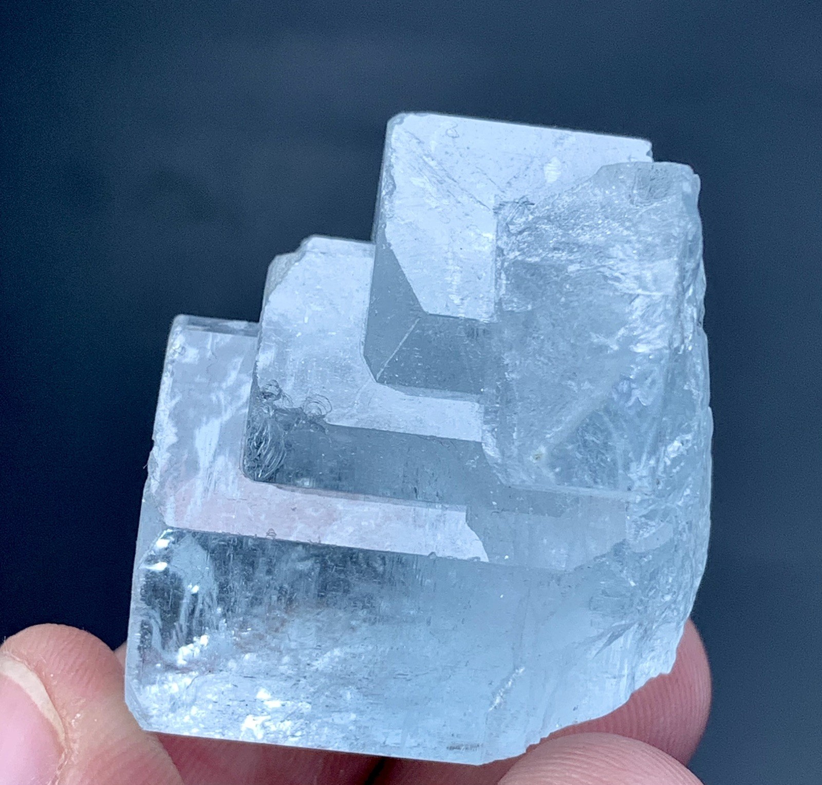 Stepwise Aquamarine Crystal Specimen From Skardu Pakistan 181 Carat