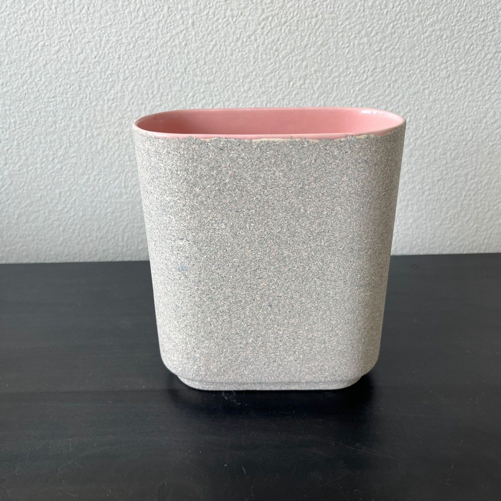 Shawnee Speckled Pink Pillow Vase 1026 Vintage 1950s Oval Shape