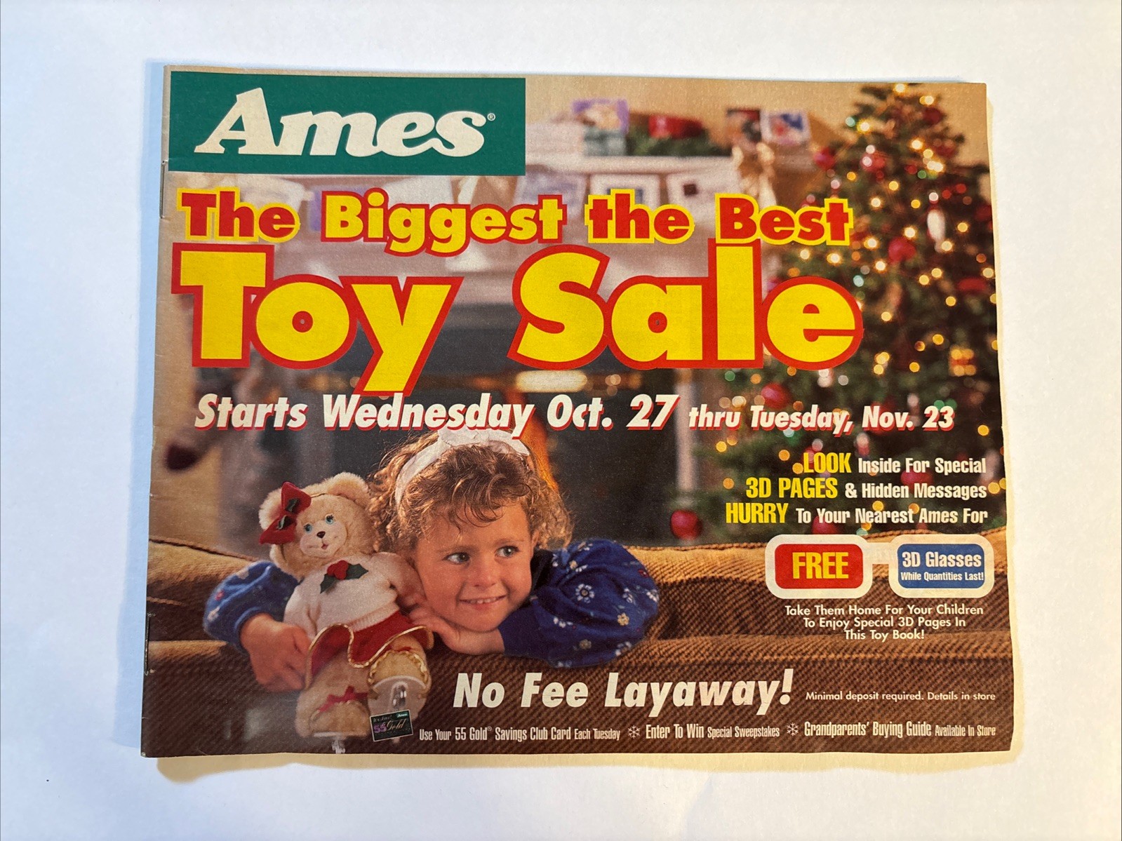 Vtg AMES Store Circular Ad TOY Sale Kids Fashion Lego Barbie Disney Nintendo
