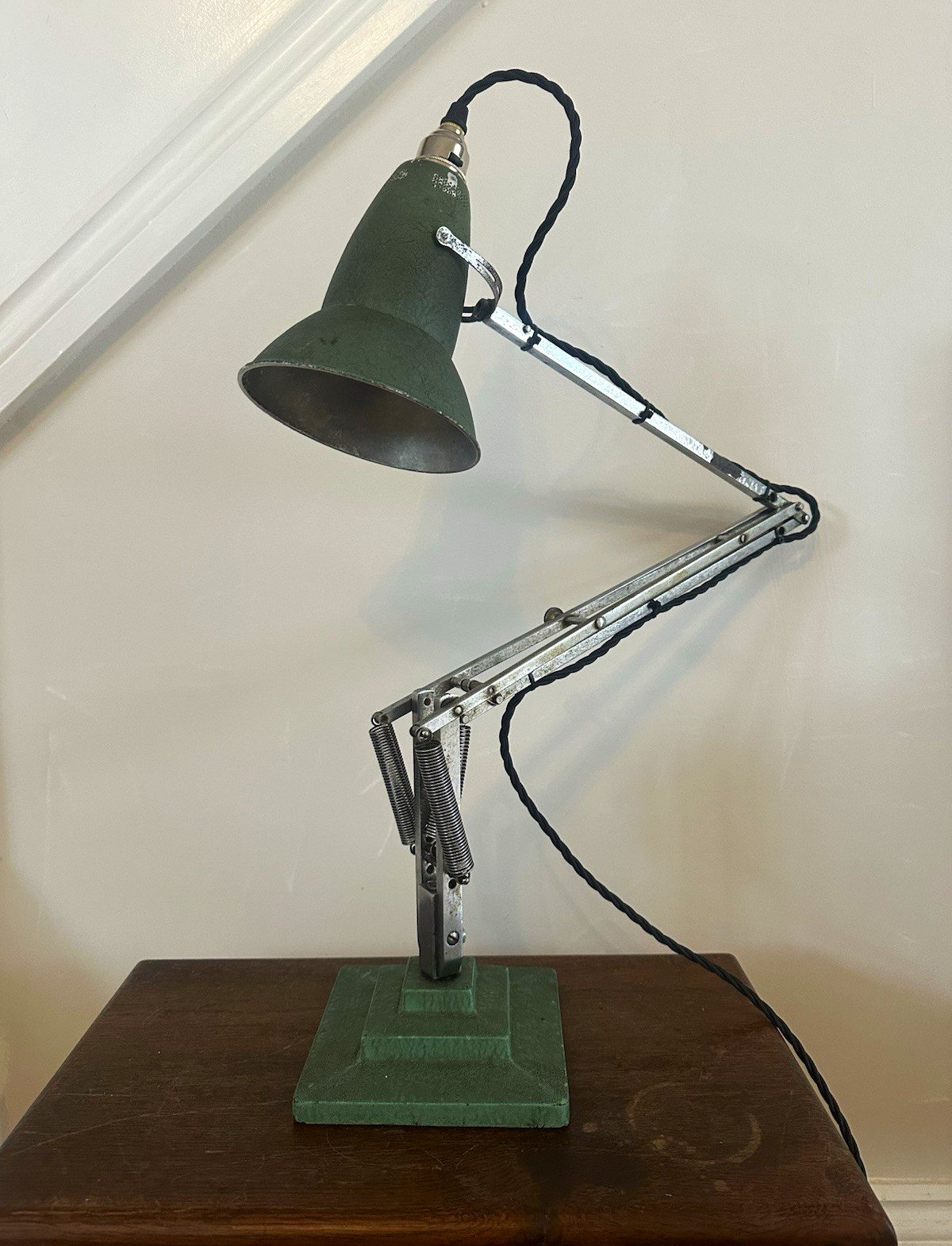 1935-38 Herbert Terry 1227 Anglepoise Scumble 3 Step Lamp Antique Vintage Rare