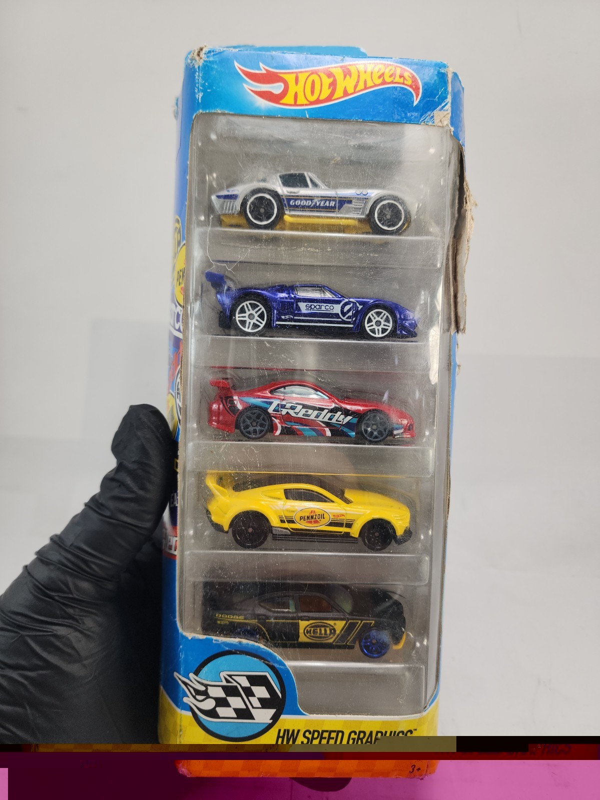 Hot Wheels 2016 Speed Graphics 5-Pack *Damaged Packaging 