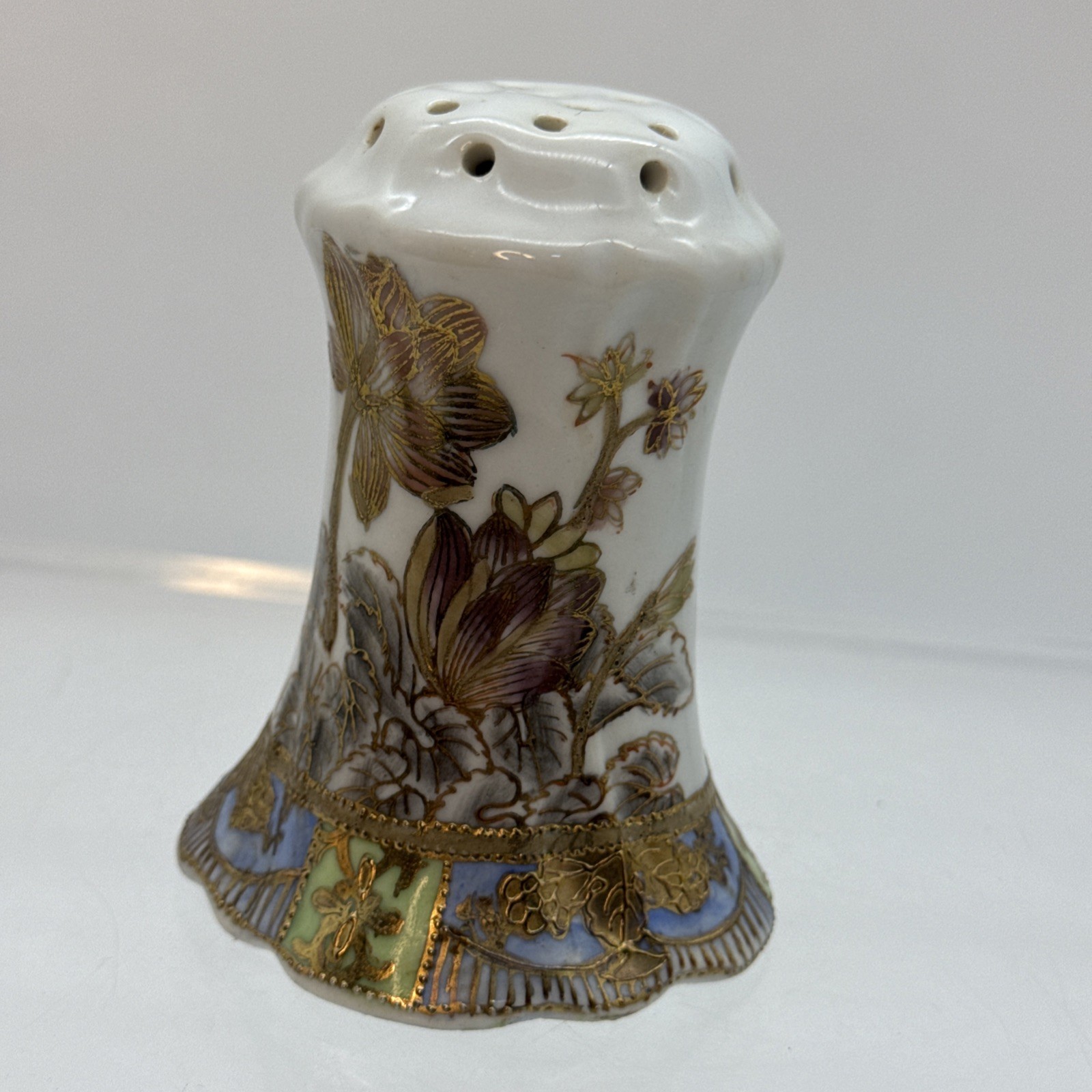 EXQUISITE c1911 ANTIQUE MORIMURA NIPPON GOLD ENCRUSTED SHAKER MUFFINEER, MORIAGE
