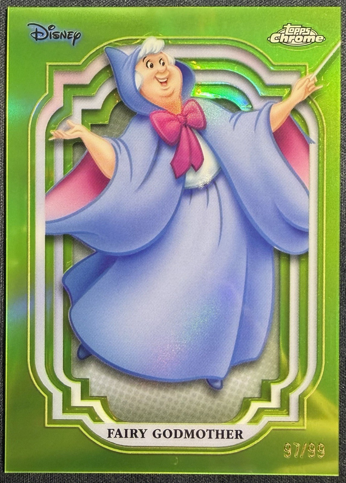 2024 Topps Chrome Disney Fairy Godmother #18 Green Refractor /99