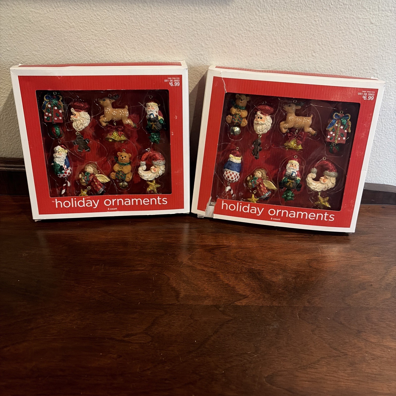 Mini Holiday Ornaments, 2 Boxes Of 8, Target 2007