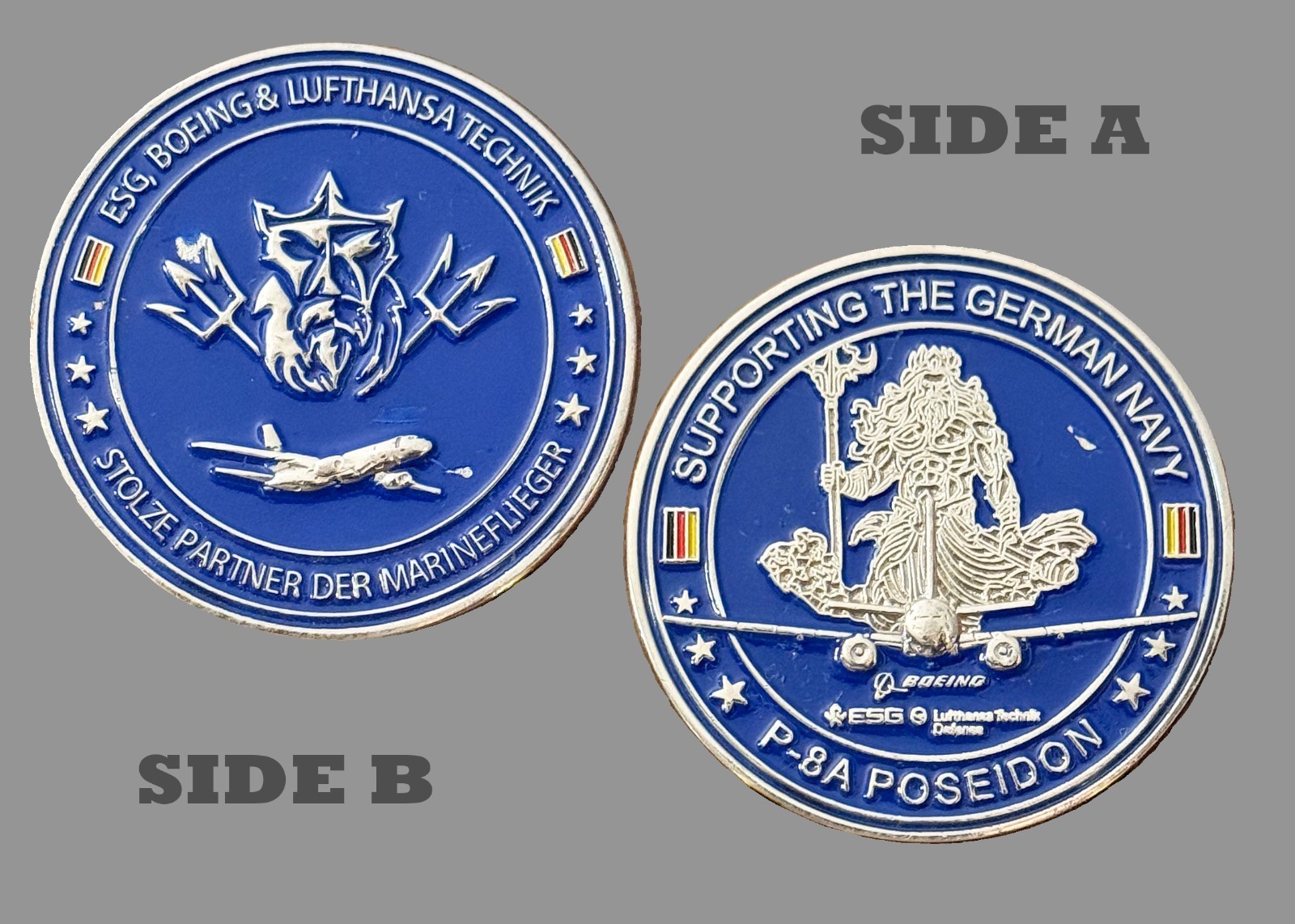 German Navy P-8A Poseidon Boeing ESG Challenge Coin  1#28