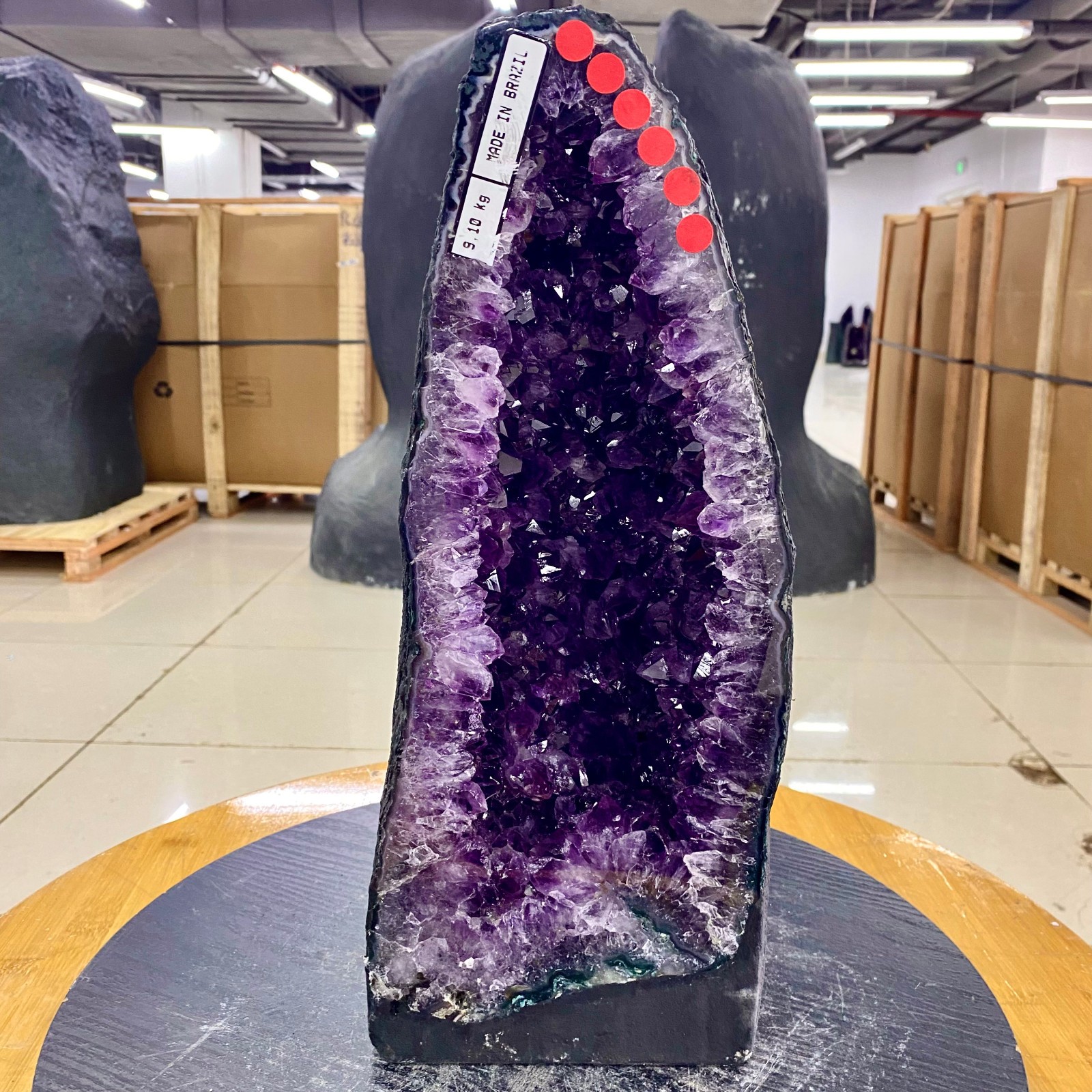 20.02LB Natural agate Amethyst geode quartz cluster crystal Cathedral specimen.