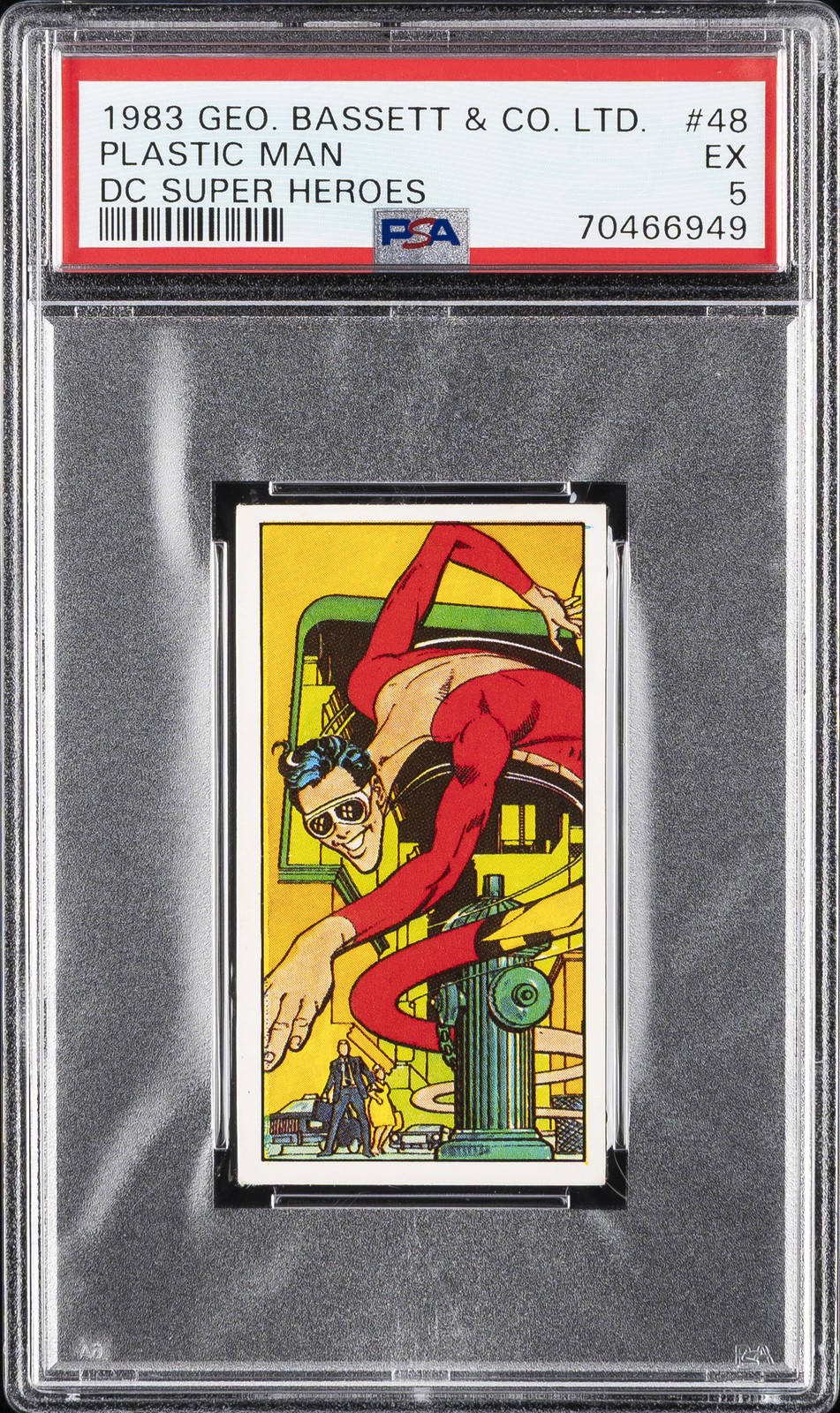 1983 GEO. BASSETT & CO. LTD. DC SUPER HEROES #48 PLASTIC MAN PSA 5