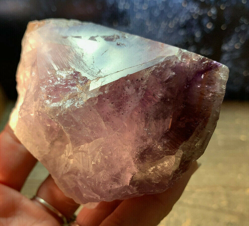 RARE HUGE GORGEOUS SUPER SEVEN NATURAL TERMINATED CRYSTAL POINT BRAZIL