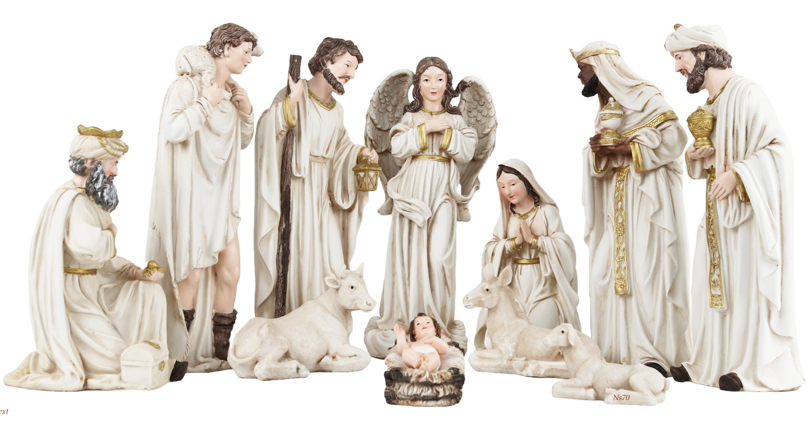 12 Inch White Off Christmas Nativity 11 Pcs Complete Scene Nacimiento Navideño 12 Inch White Off Christmas Nativity 11 Pcs Complete Scene Nacimiento Navideño