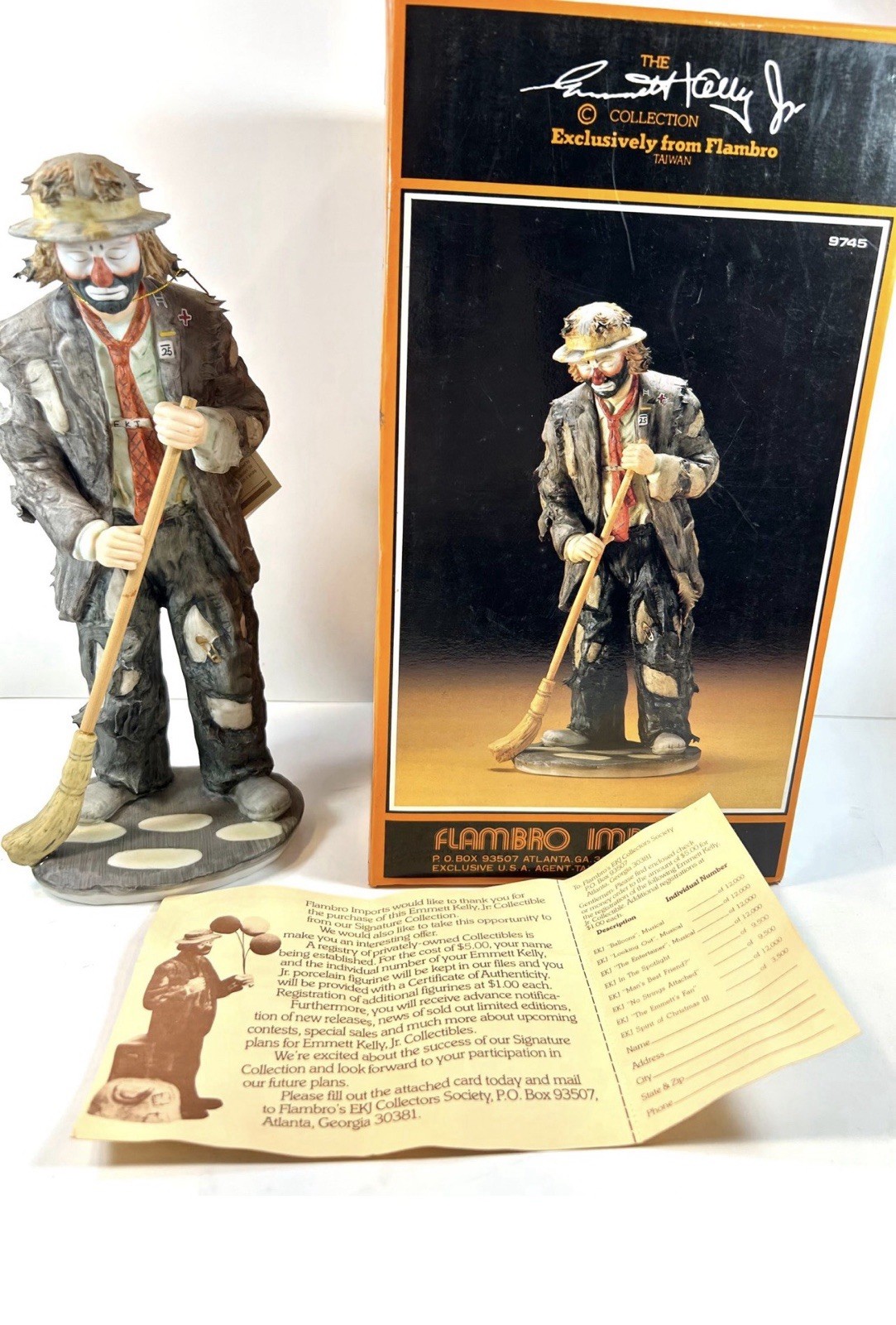 Emmett Kelly Clown Figurine 