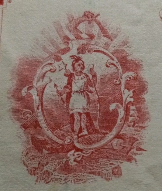 1870 The City National Bank $49 Worcester, Massachusetts Check Beautiful Art 🎨 
