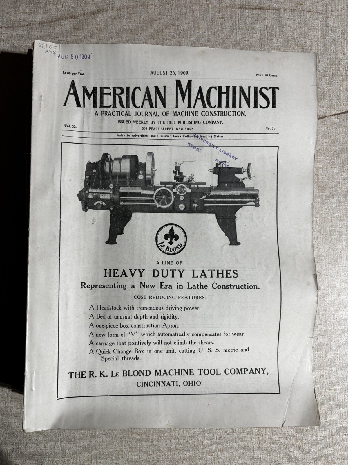 1909 American Machinist New York Practical Journal Lot of 8 Vintage Ads 