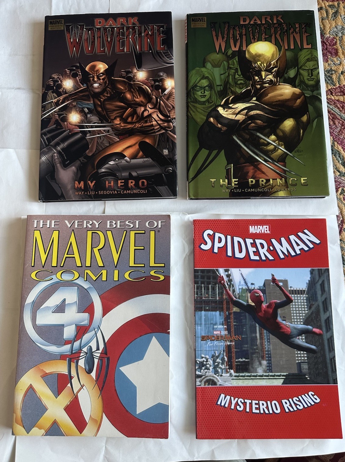 Marvel Lot Of 4- Dark Wolverine vol 1-2 HC + Spiderman & Best Of TPB Comic Books