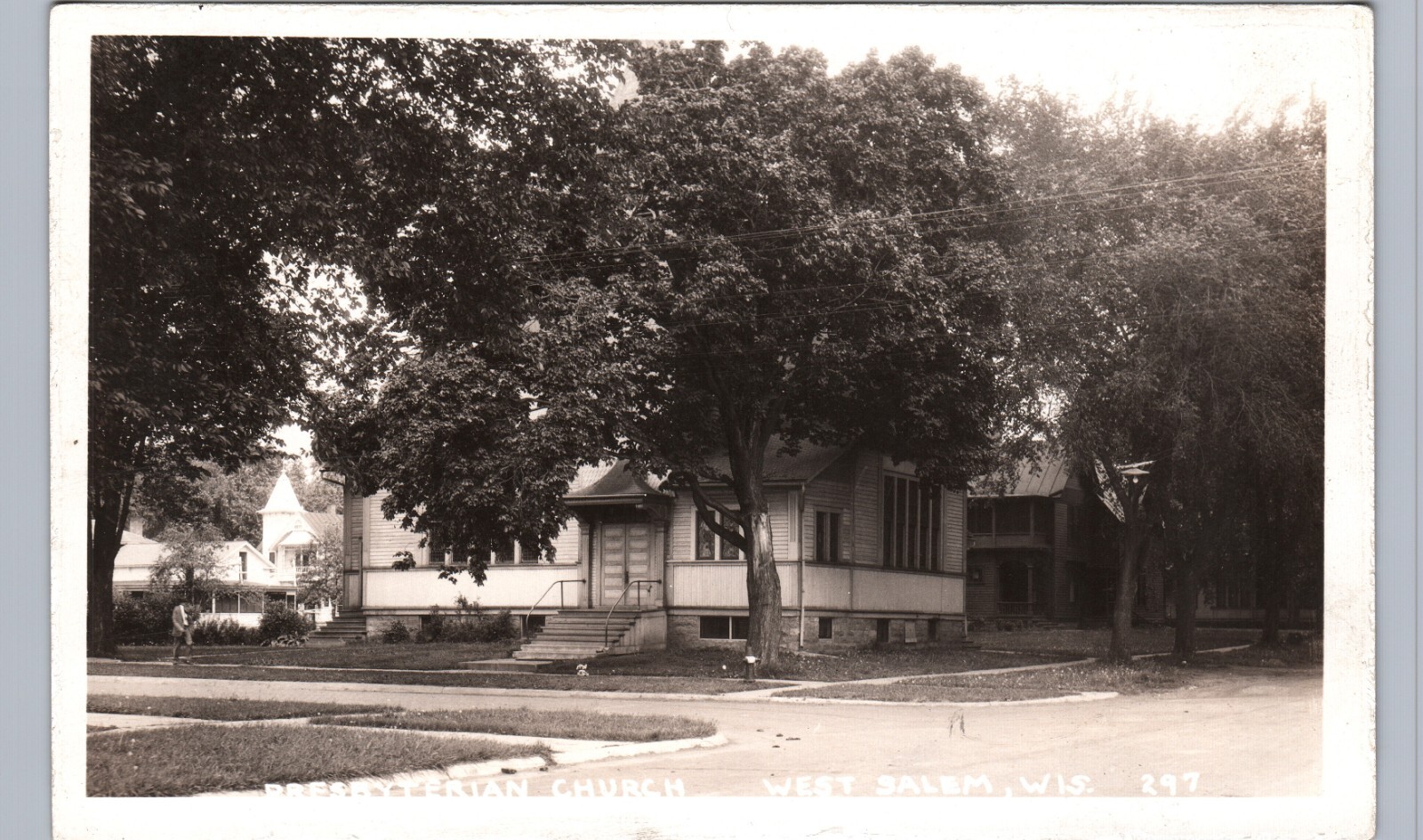 PRESBYTERIAN CHURCH west salem wi real photo postcard rppc wisconsin history