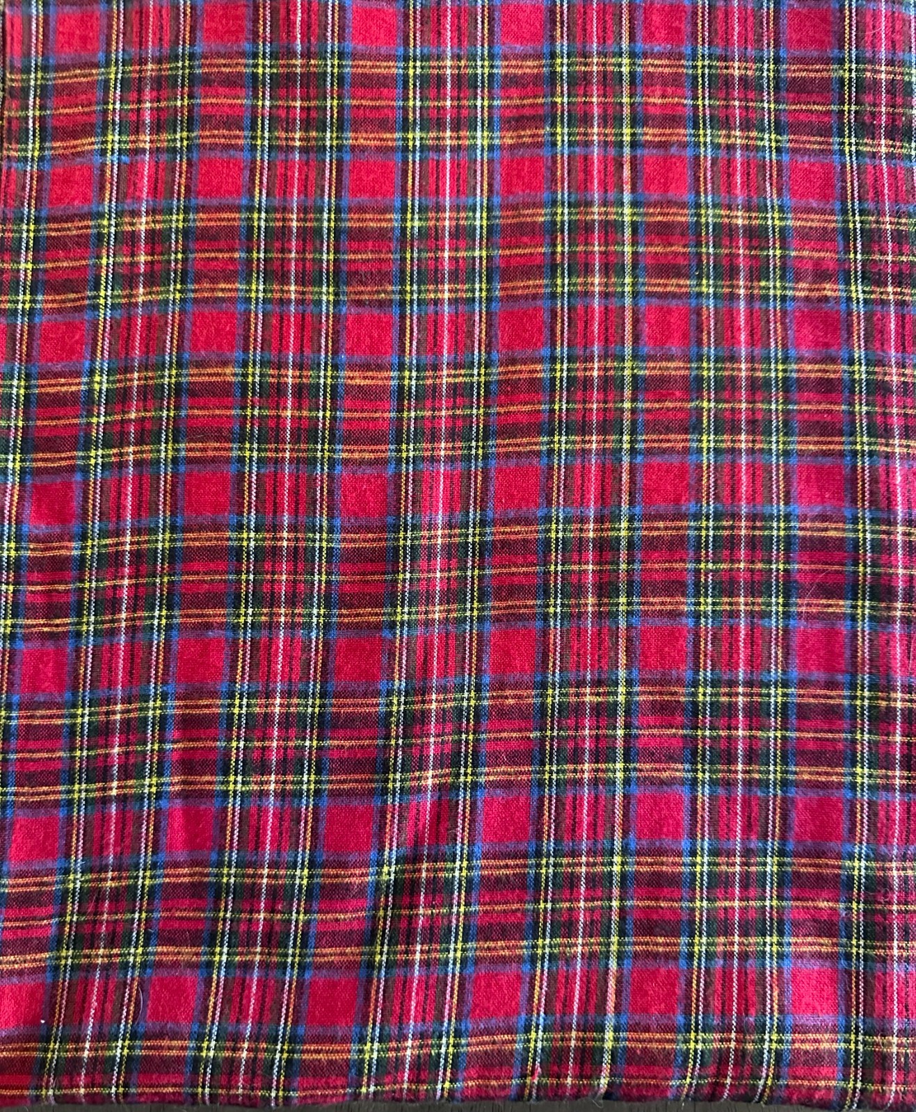 Vintage Tartan Plaid Cotton Fabric 3 yards