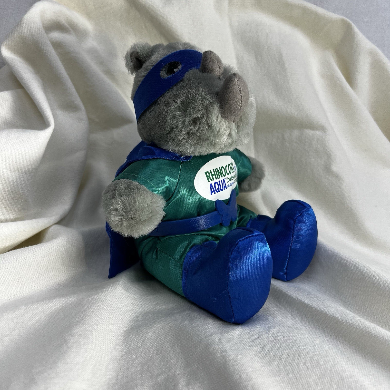 Vintage Rhinoceros Plush Rhinocort Superhero Pharmaceutical Drug Rep Promo Ad Vintage Rhinoceros Plush Rhinocort Superhero Pharmaceutical Drug Rep Promo Ad