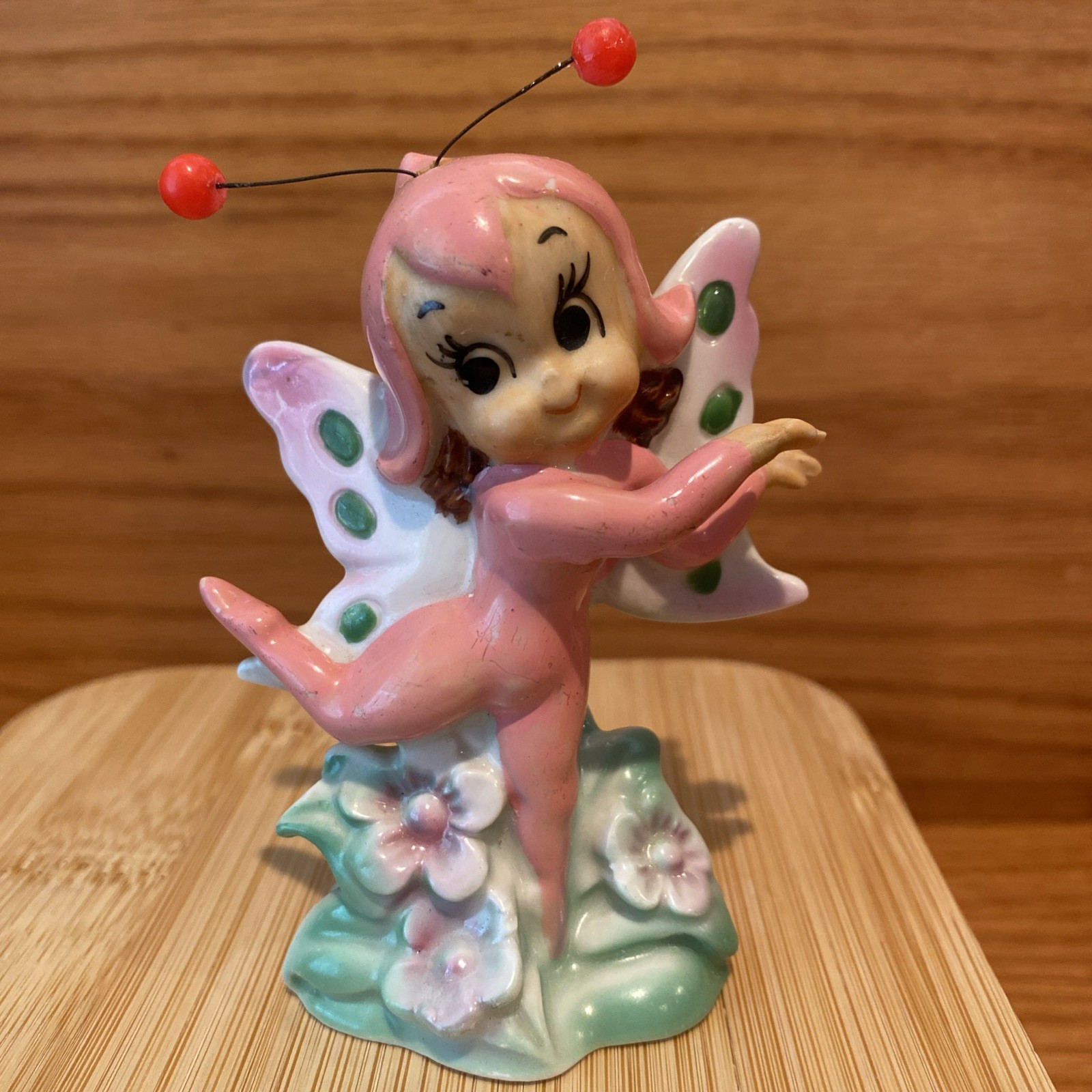 Vintage Rare HTF Anthropomorphic Lefton Norcrest Holt Howard butterfly figurine