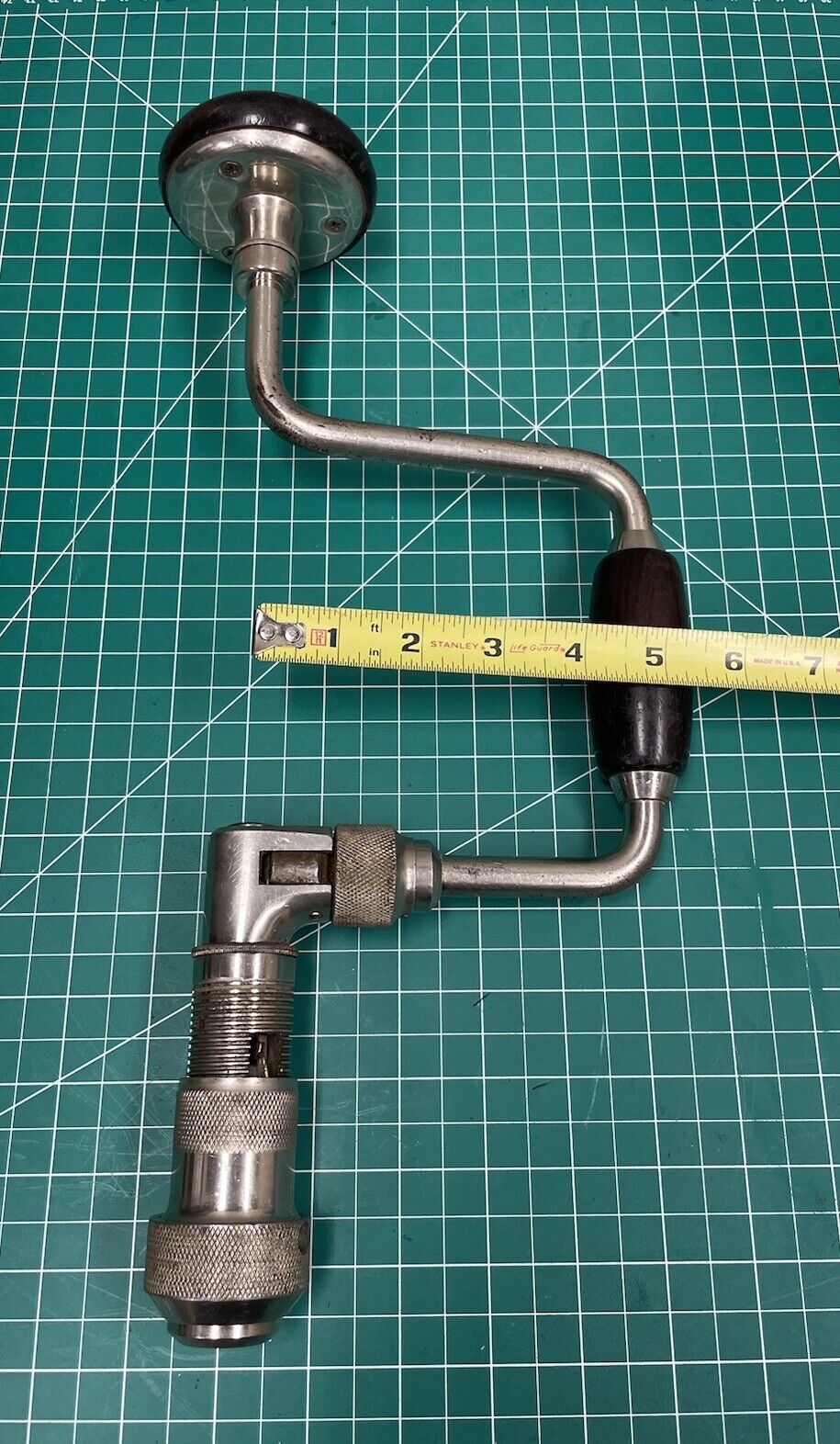 Vintage 10” PEXTO MB1-10 Ratcheting Bit Brace Auger Hand Drill Made in USA