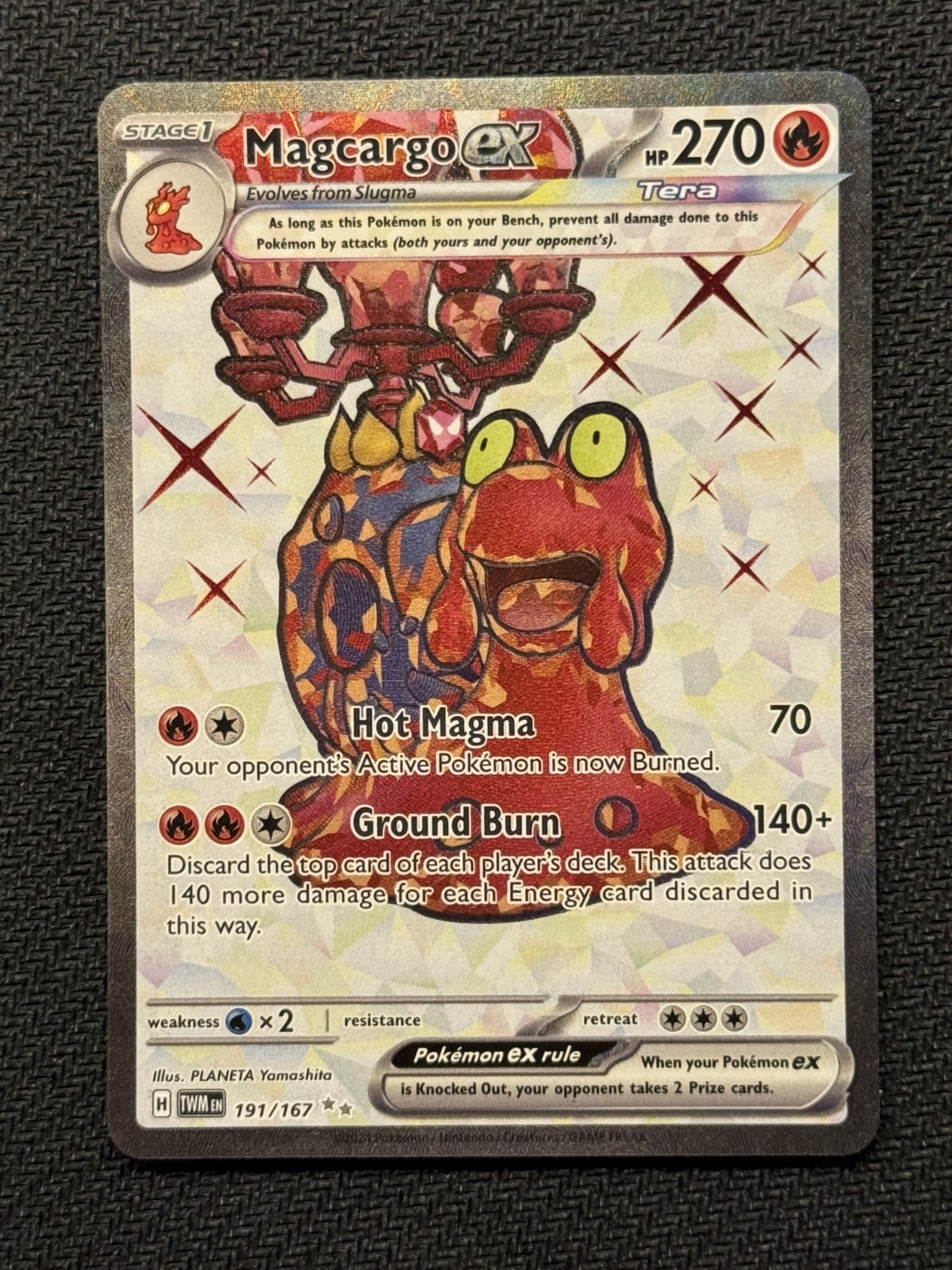 Magcargo ex 191/167 Ultra Rare Holo Full Art | SV06 Twilight Masquerade Pokémon