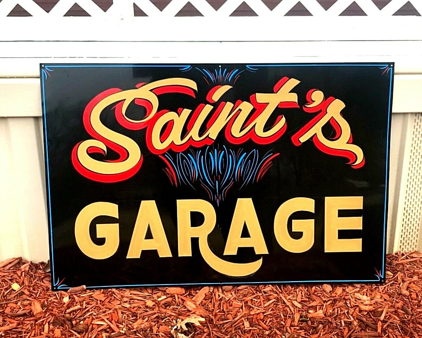 Large Personalized Business SIGN Hot Rod Shop Auto Garage Hand Lettered