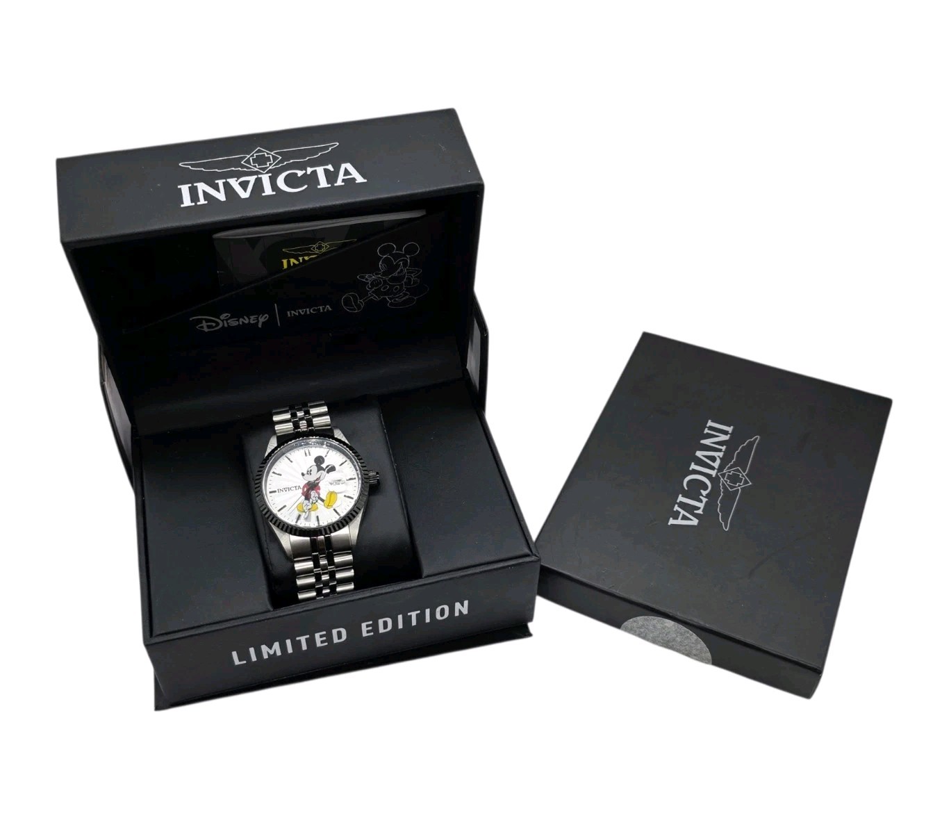 Mickey Mouse Invicta 43mm Watch Disney Quartz Case IN22771 Rare Vtg (Open Box)
