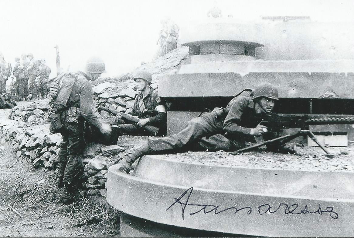 Paul Aussaresses auto 4x6 photo WW II French General Algerian RARE COA LOOK
