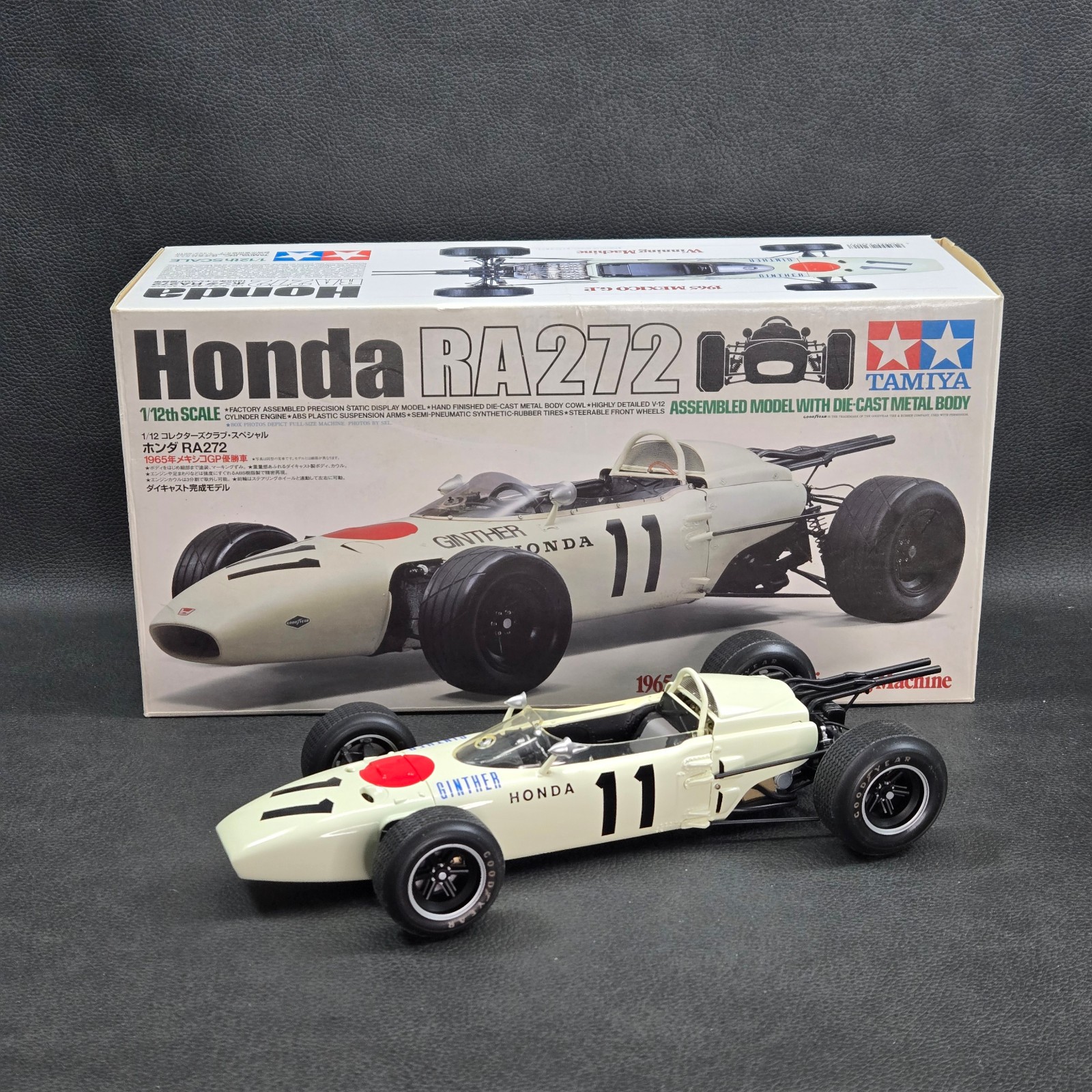 Tamiya Honda RA272 1965 Mexico GP Winning Machine 1/12 Scale Die Cast Model, Box