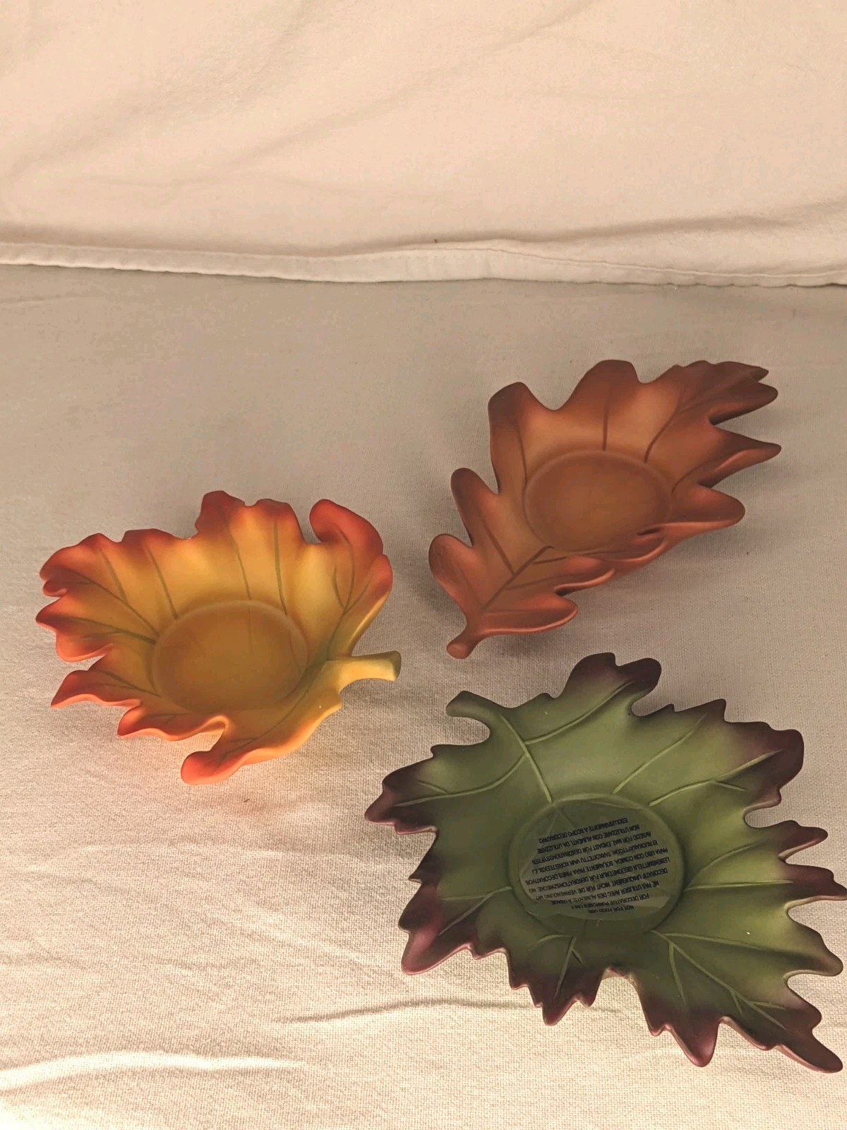 PartyLite Whispering Leaves P8535U Tealight Trio Votive Candle Holders Autumn