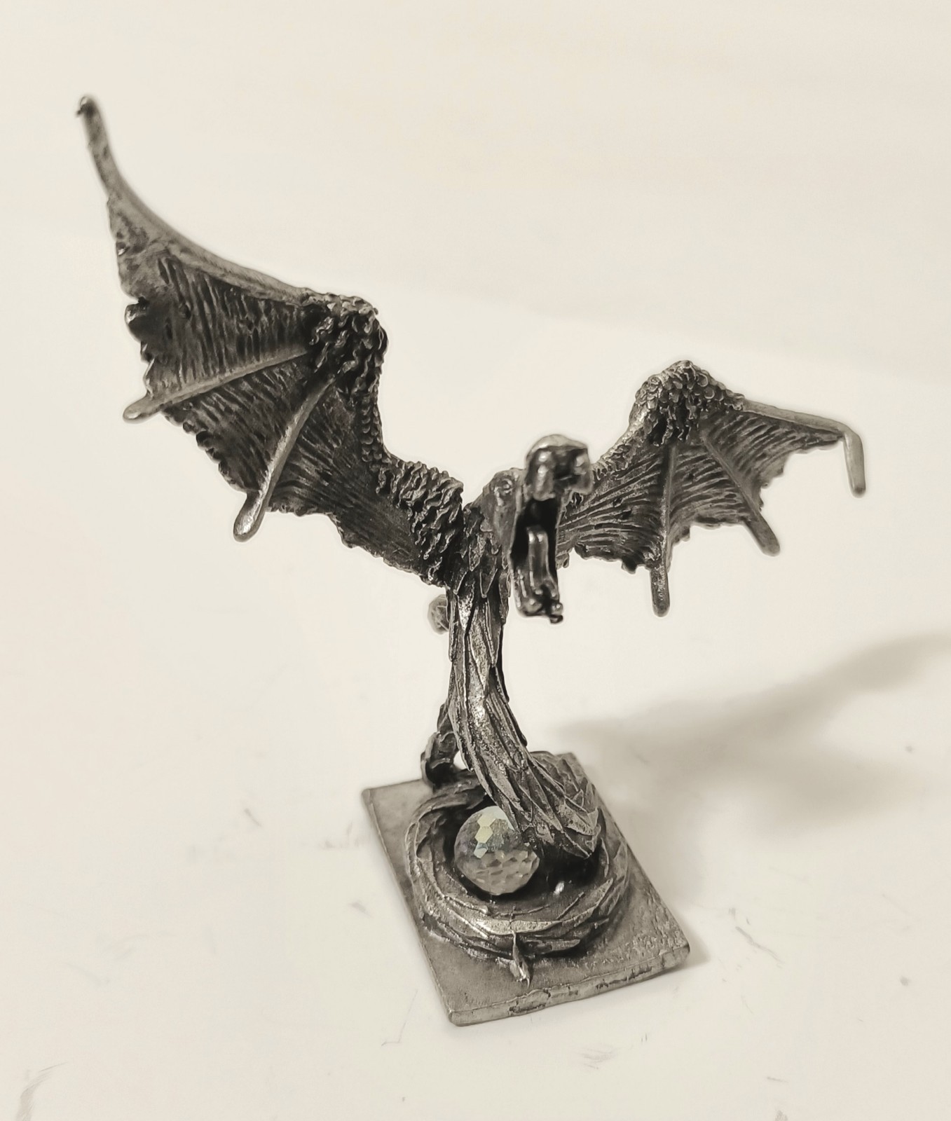 Partha Pewter Dragon Figurine 1987 PP 026 Fantasy Metal Miniature Crystal D&D