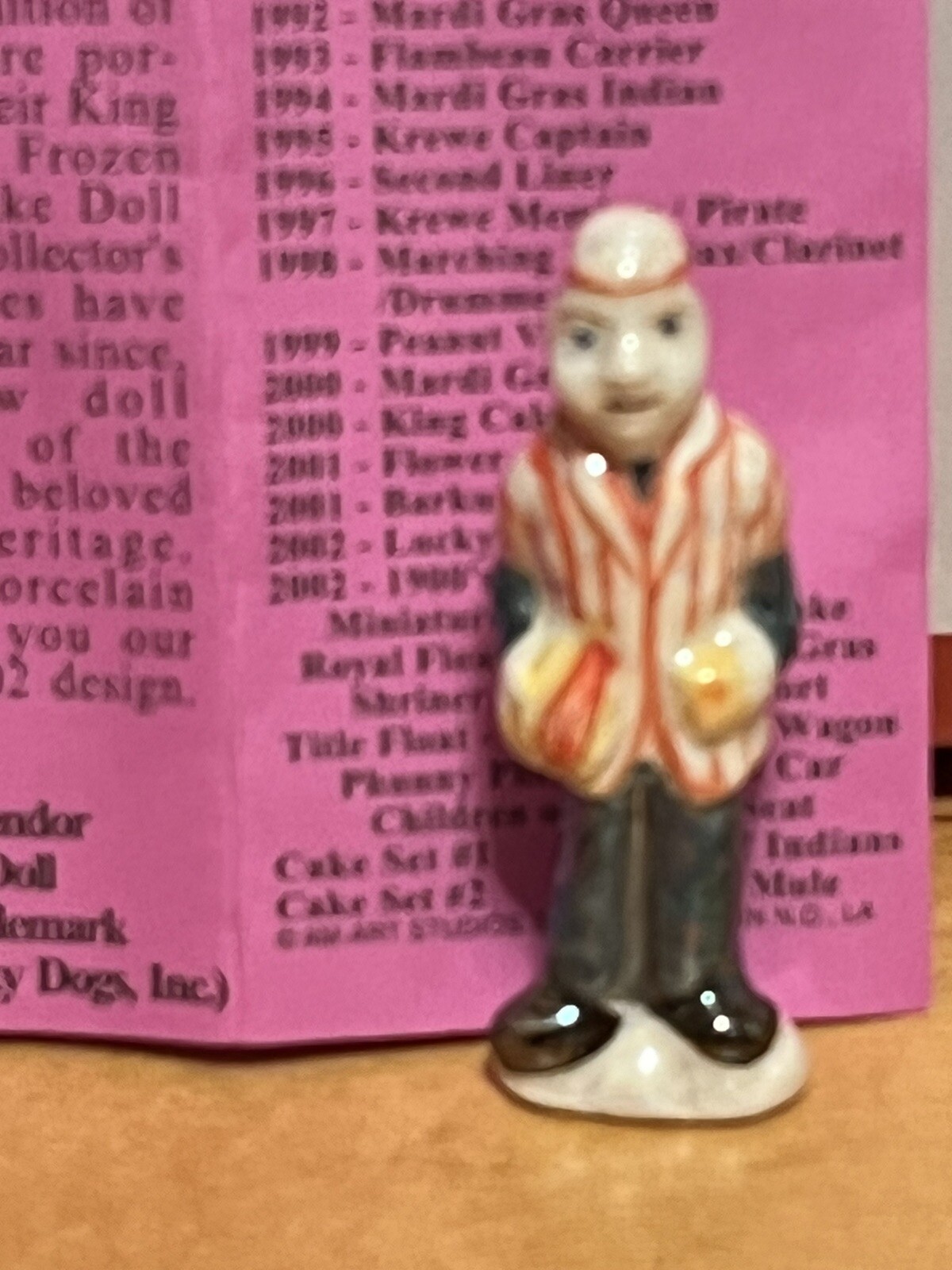 2002 Haydel's PROOF king cake doll  LUCKY DOG Mardi Gras New Orleans piece