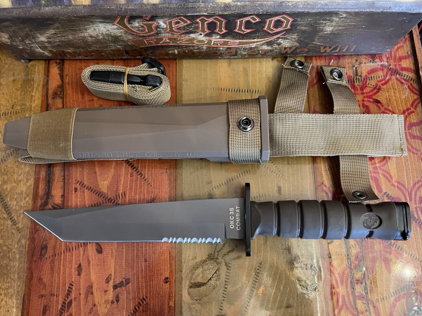 Ontario Knife OKC3S  USMC Combat 8