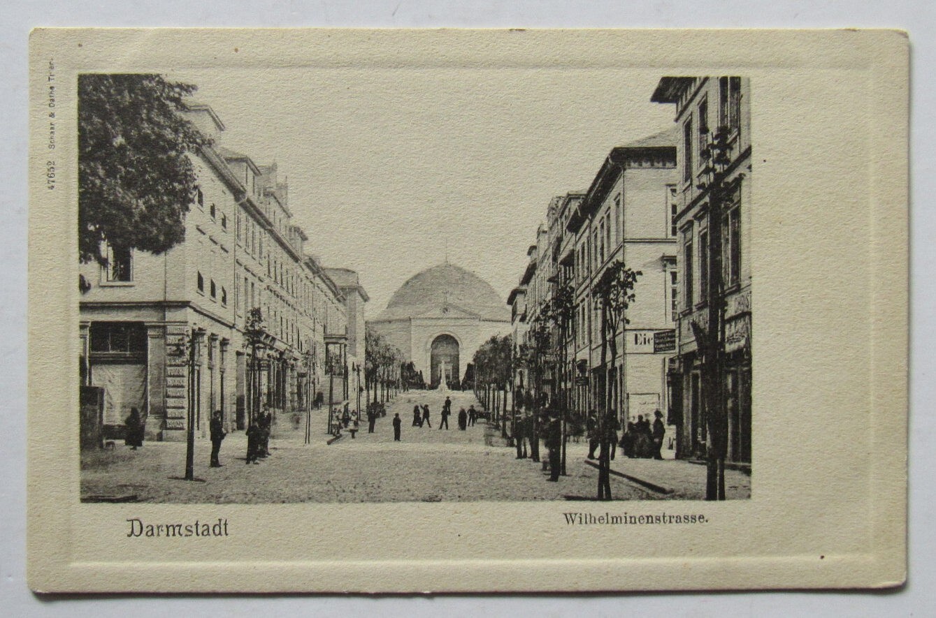 Germany Postcard Darmstadt Wilhelminenstrasse 