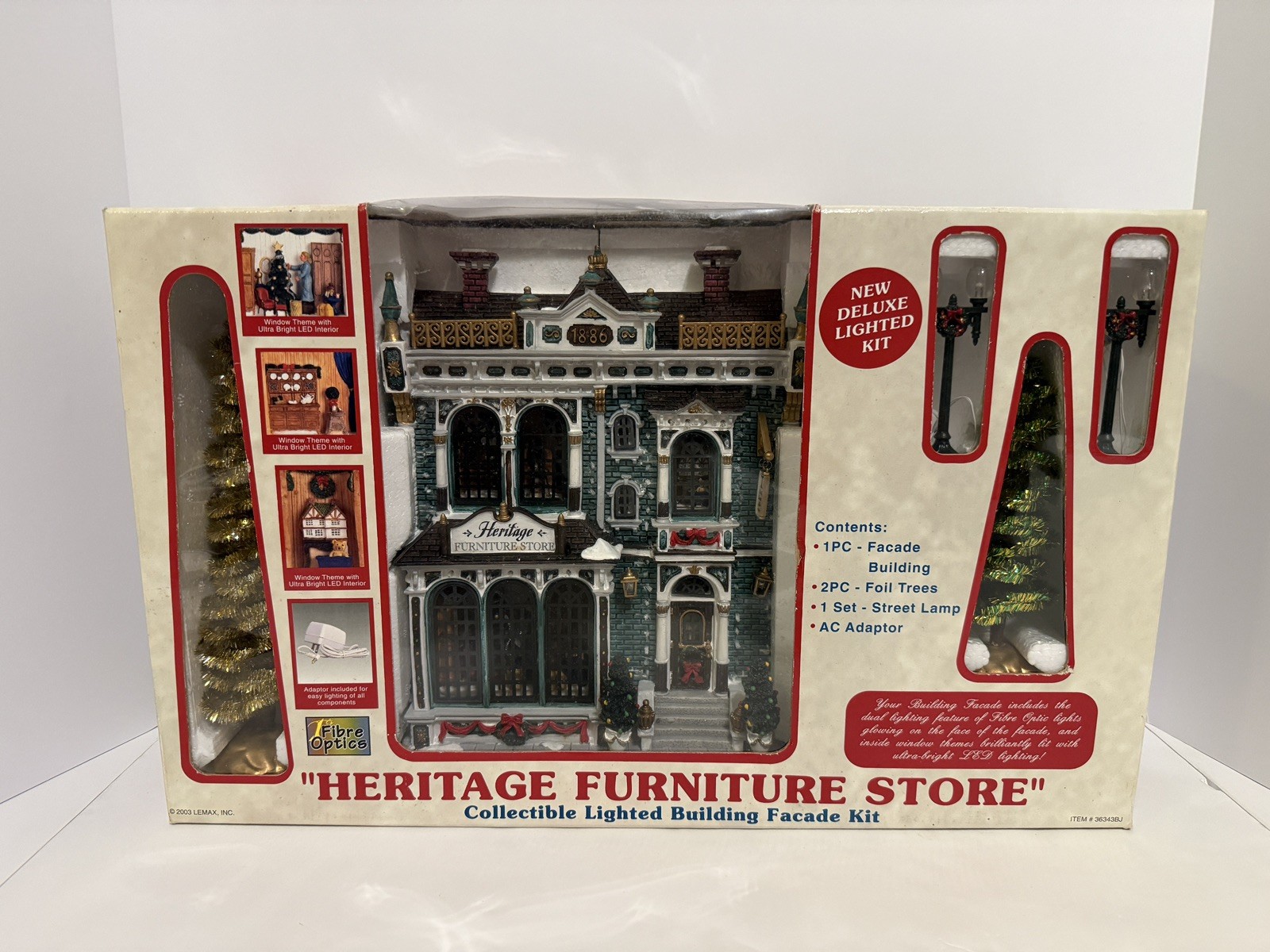 LEMAX Heritage Furniture Store Fiber Optic Lighted Christmas Building - Working