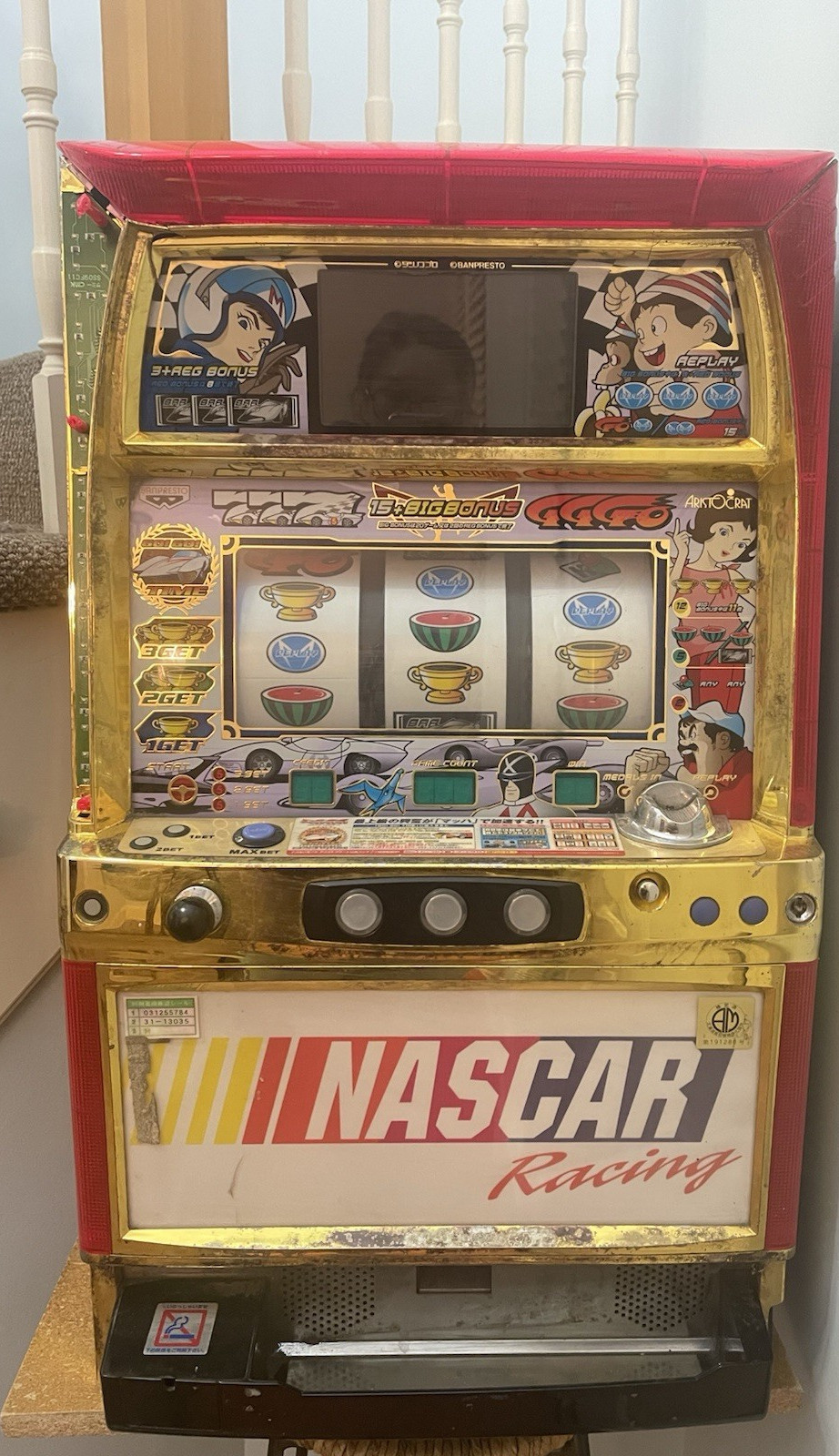 NASCAR Racing Mechanical Slot Machine Token Operated Collectible