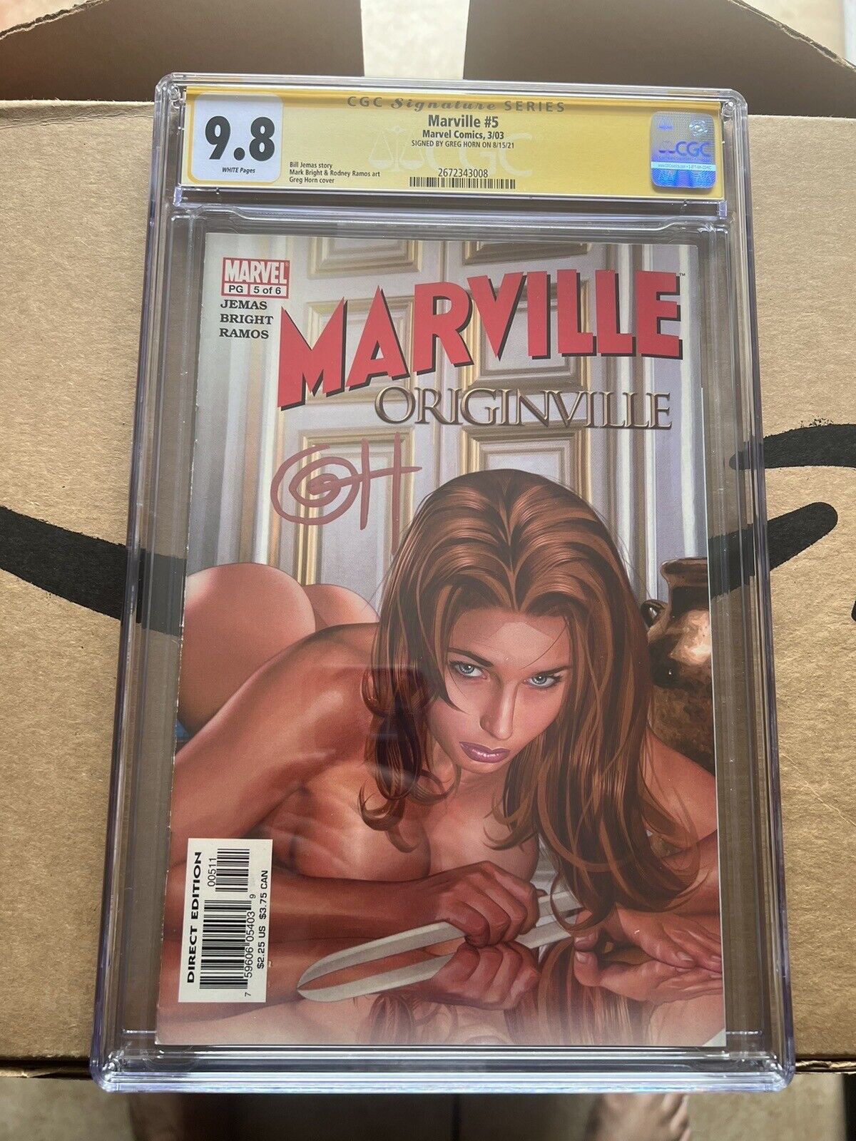 Marville # 5 CGC SS 9.8 2003 Greg Horn Controversial Nude Cover