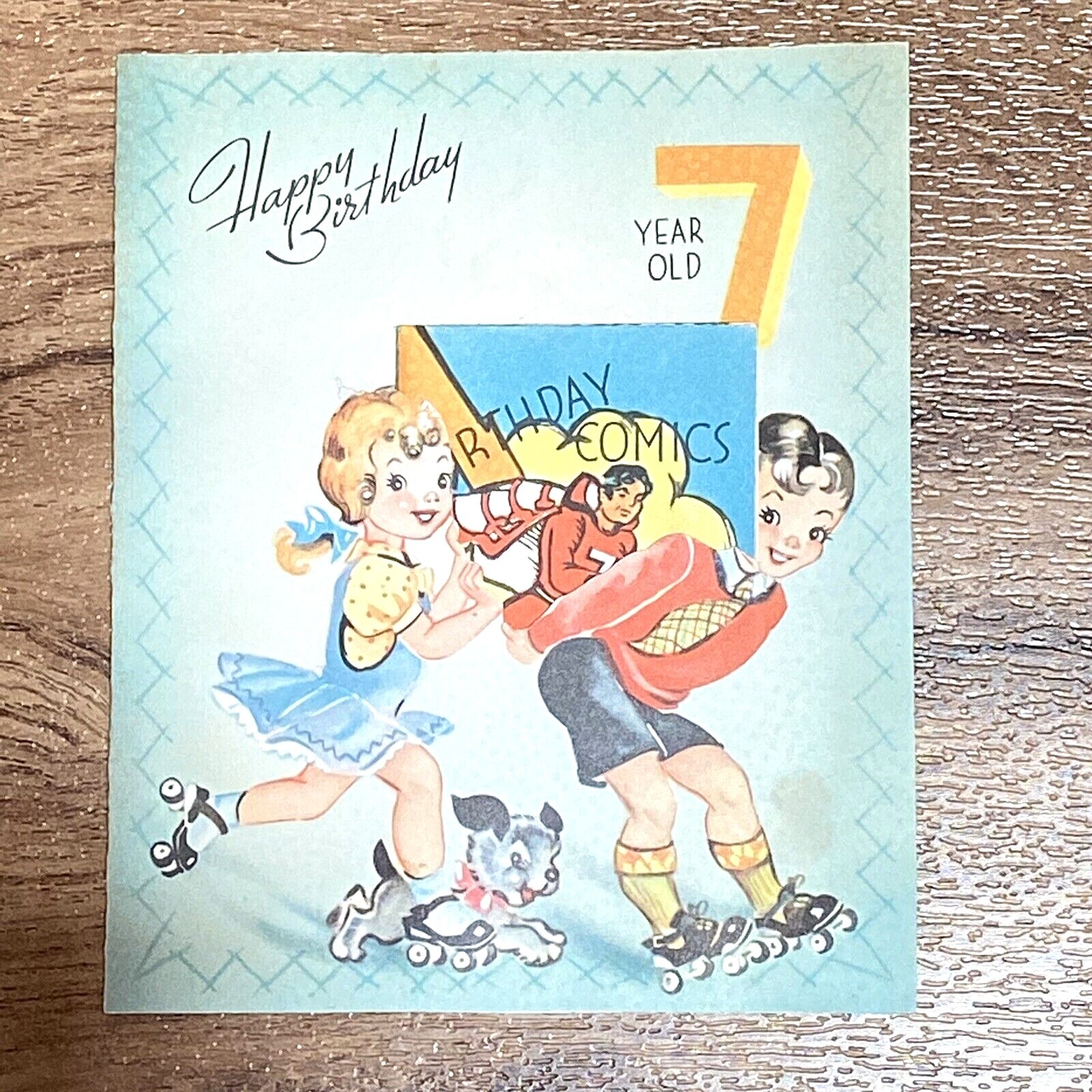 Unique Vintage 1940s Birthday Card Birthday Comics Mini Comic Book Inside